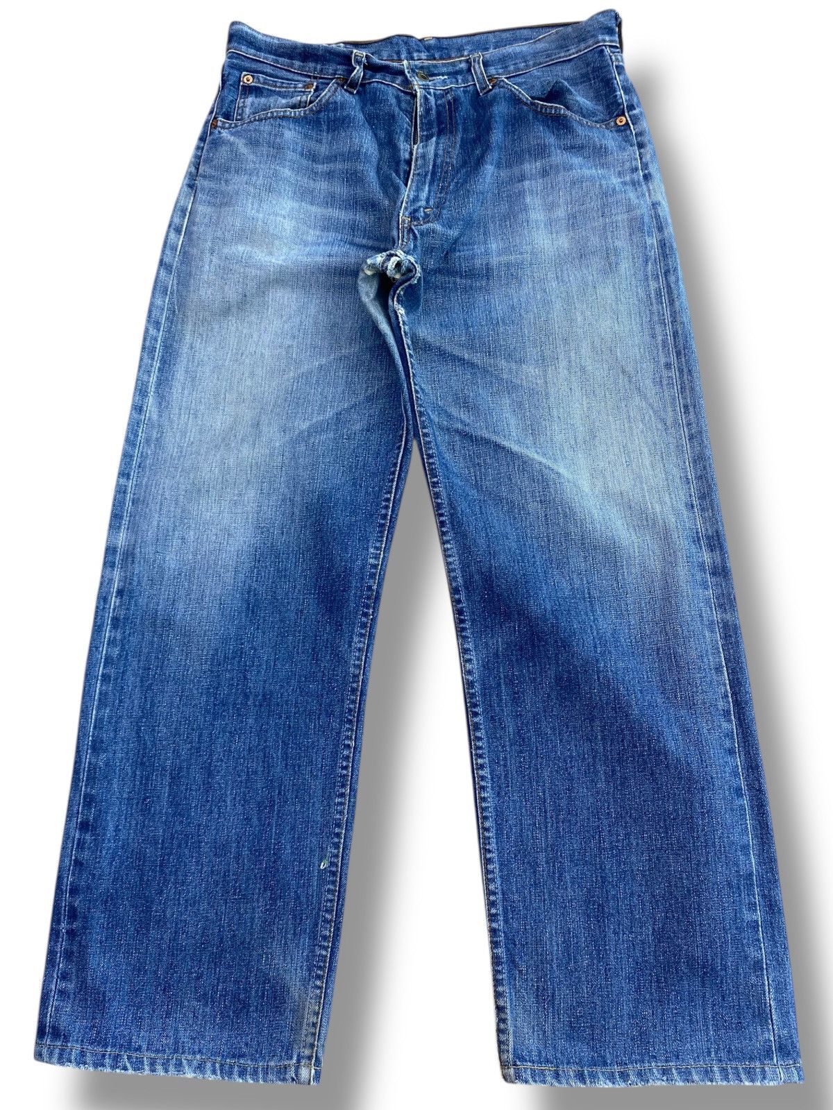 Levi's Levi’s Whiskers Faded Blue Wash Style Loose Jeans Size US 34 / EU 50 - 1 Thumbnail