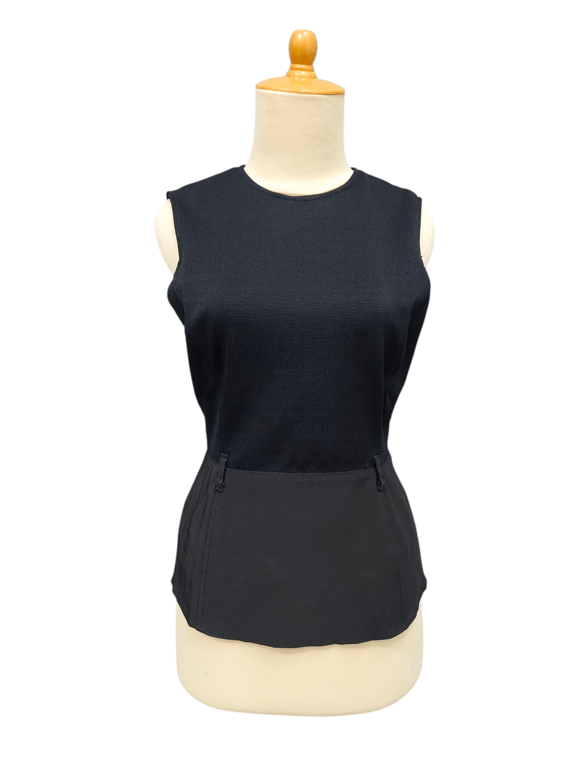 2000s PRADA- Minimalist Architectural Panel Structured Top