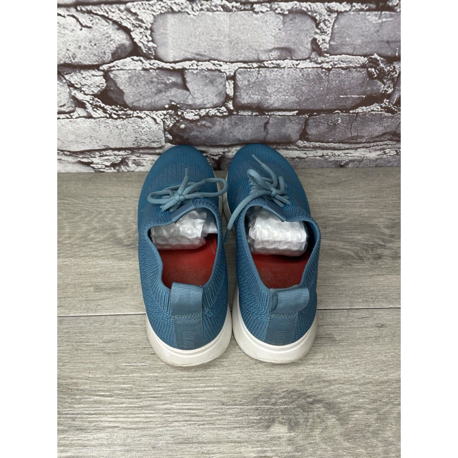 Other FITFLOP UBERKNIT Teal Blue Stretch Knit Mesh Wedge Sneakers Size US 6 / IT 36 - 5 Thumbnail