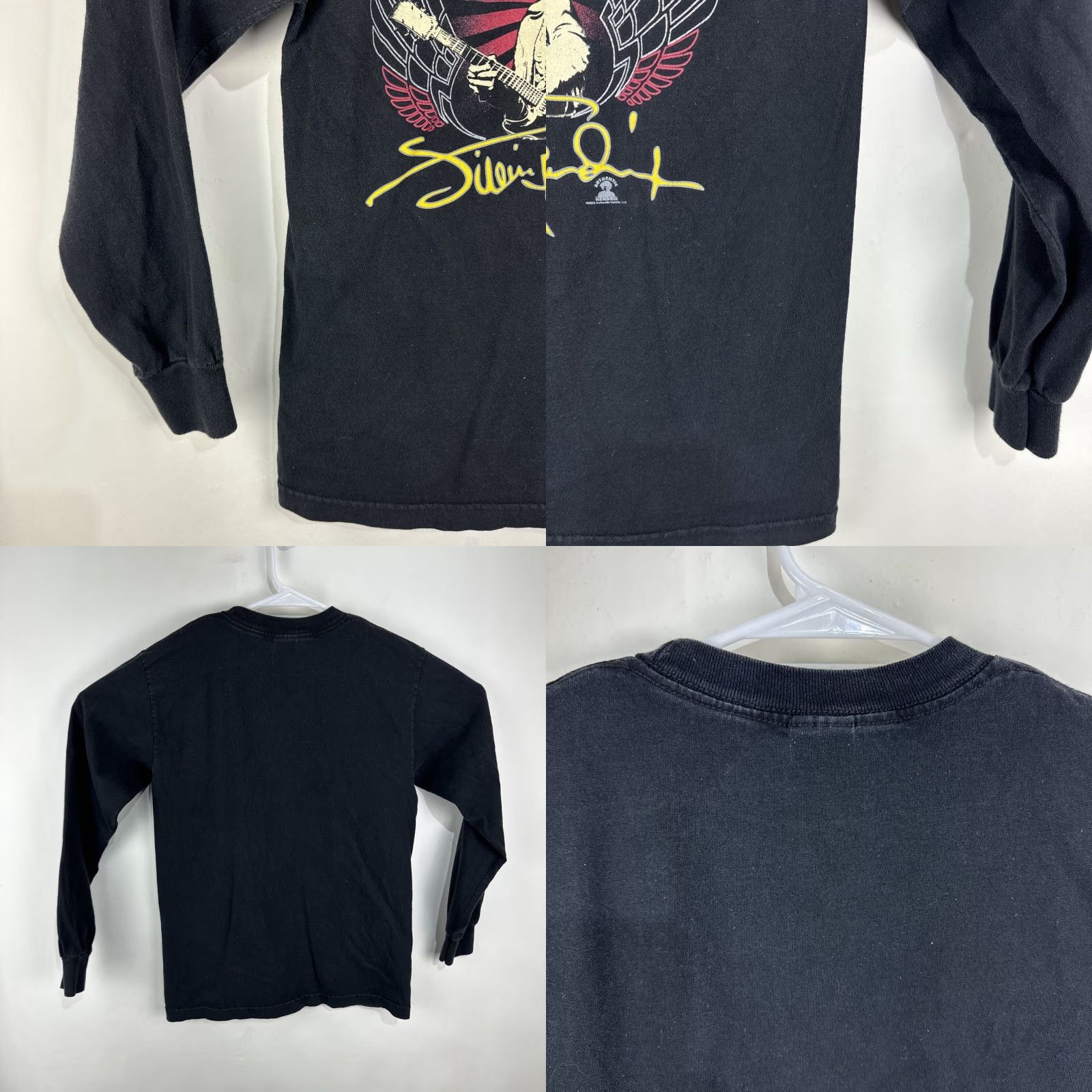 Vintage VINTAGE Jimi Hendrix Signature Voodoo Child Black Long Sleeve Shirt Men’s Small S Crew Neck Graphic Tee 100% Cotton Unbranded Mens Boys? Size US S / EU 44-46 / 1 - 8 Thumbnail