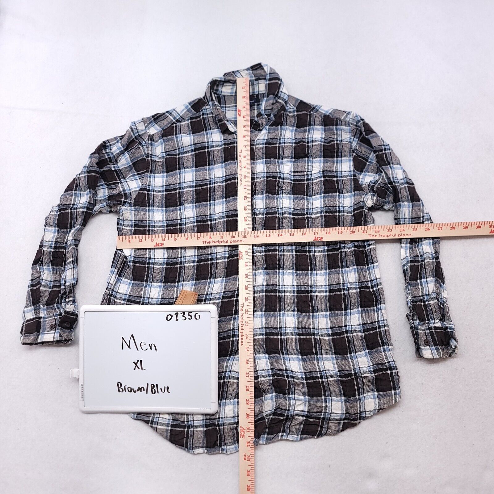 Croft & Barrow Croft & Barrow Tartan Flannel Shirt Mens Size XL Brown Blue Size US XL / EU 56 / 4 - 6 Thumbnail