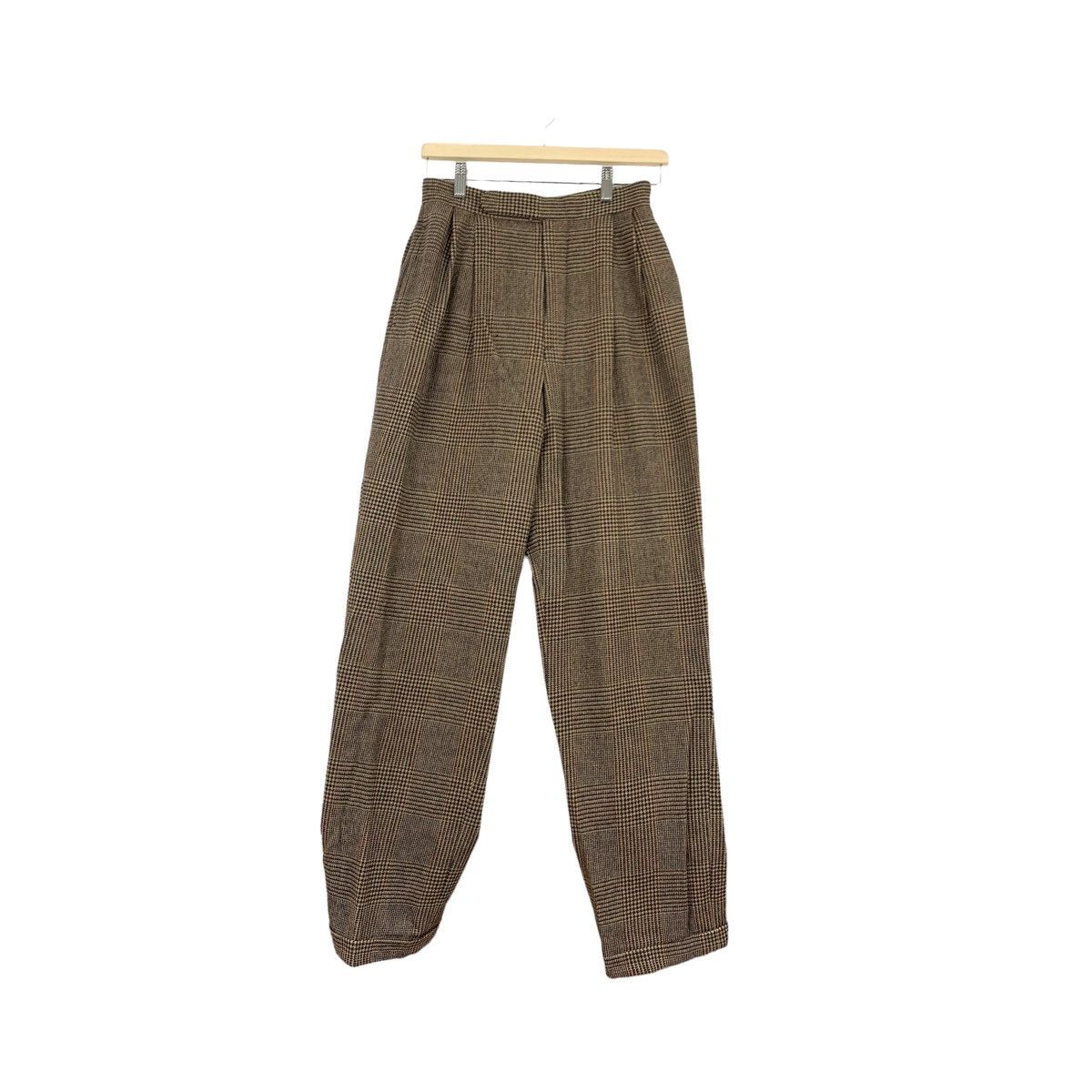 Vintage RALPH LAUREN Collection Checkered Wool Beggy Pants