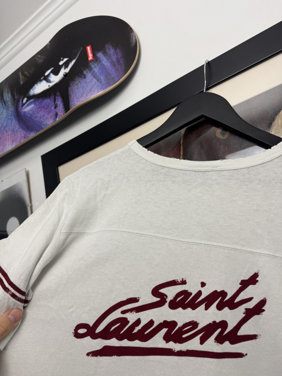 Hedi Slimane × Saint Laurent Paris Saint Laurent Paris Tee SLP Hedi Slimane Big Back Logo Size US S / EU 44-46 / 1 - 7 Thumbnail