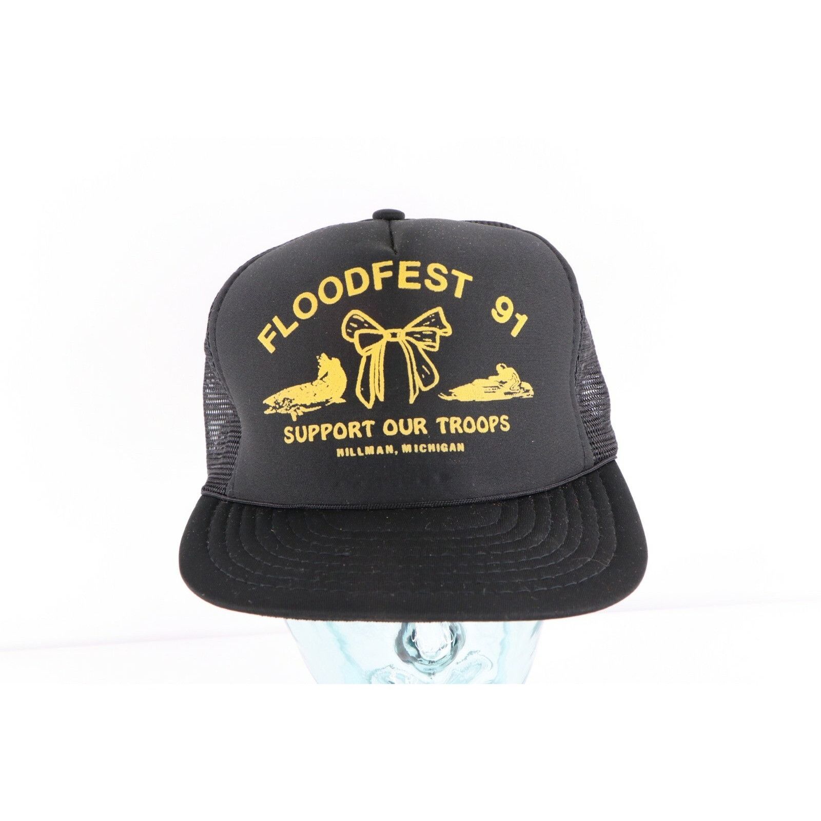 Vintage Vintage 90s Floodfest 1991 Fishing Tournament Michigan Hat Size ONE SIZE - 1 Thumbnail