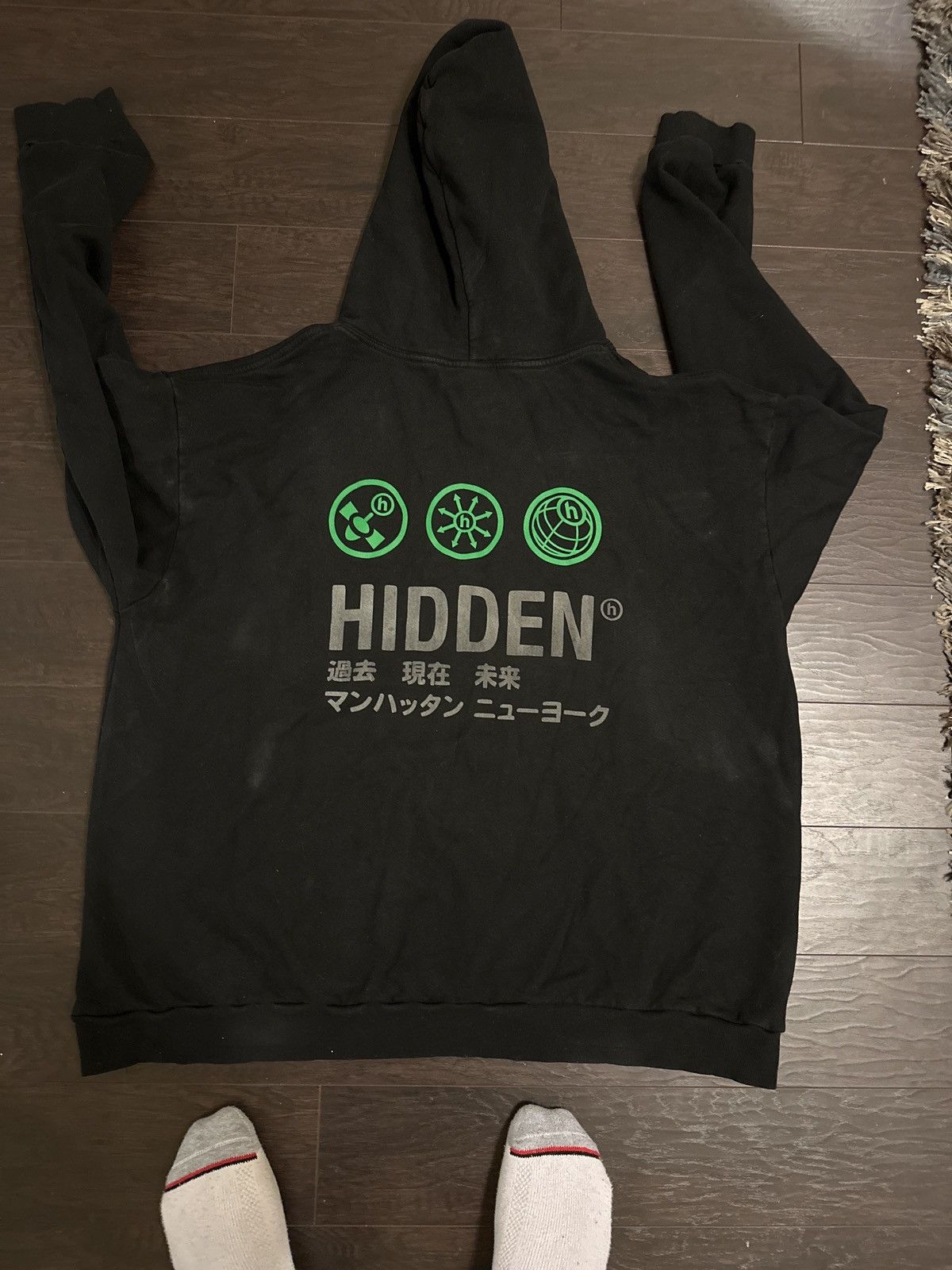 Warren Lotas Indigo skull zip hoodie | Grailed