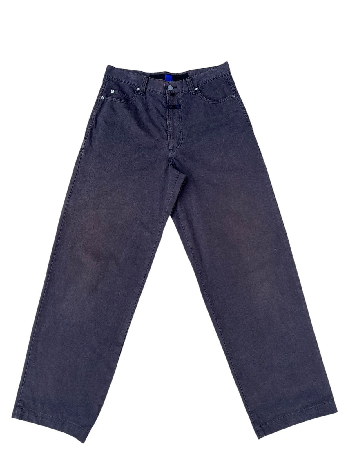 Marithe + Francois Girbaud Vintage 90s Marithe Francois Girbaud Faded Black Baggy Pant Size US 31 - 1 Thumbnail