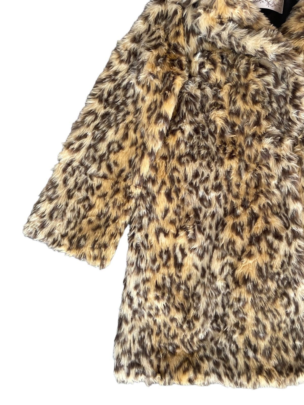 Japanese Brand Vintage Japanese Brand Allover Print Leopard Fluffy Fur Coat Size S / US 4 / IT 40 - 3 Thumbnail