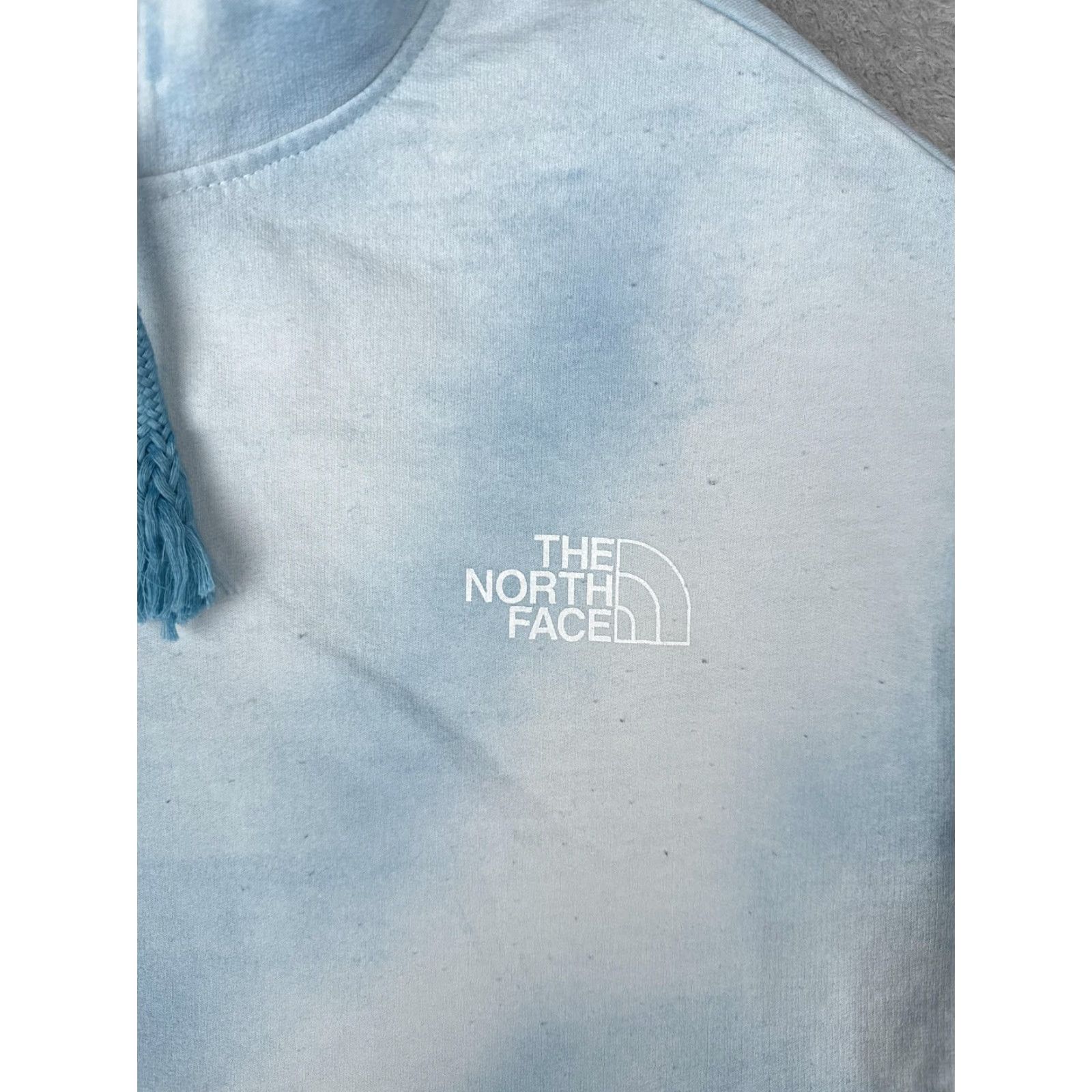 The North Face VINTAGE The North Face Hoodie Womens XS Blue Tie Dye Cropped Pullover Sweatshirt Size XS / US 0-2 / IT 36-38 - 6 Thumbnail