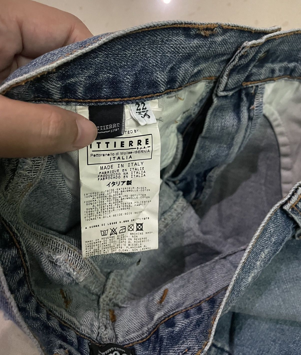 Dolce & Gabbana Dolce & Gabbana Distressed Denim Mini Skirt. Size 26" / US 2 / IT 38 - 6 Thumbnail
