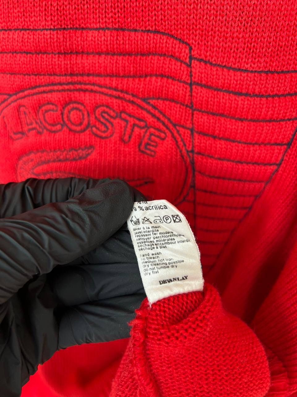 Lacoste Lacoste Chemise Big Logo Wool Knit Sweater Mens Size 7 L/XL Size US L / EU 52-54 / 3 - 11 Thumbnail