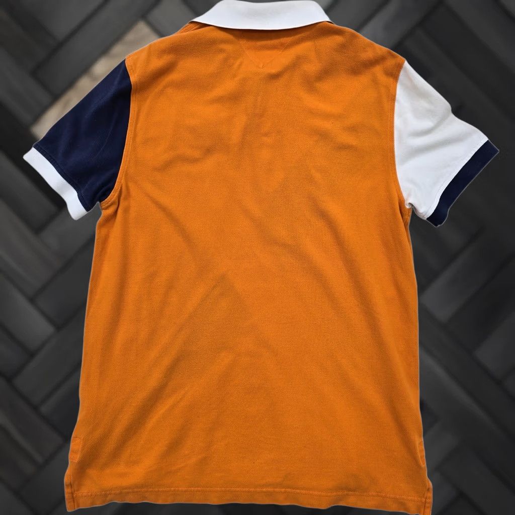 Tommy Hilfiger Tommy Hilfiger Polo Shirt Color Block Men's L Regular Orange Navy White Shirt Size US L / EU 52-54 / 3 - 1 Thumbnail