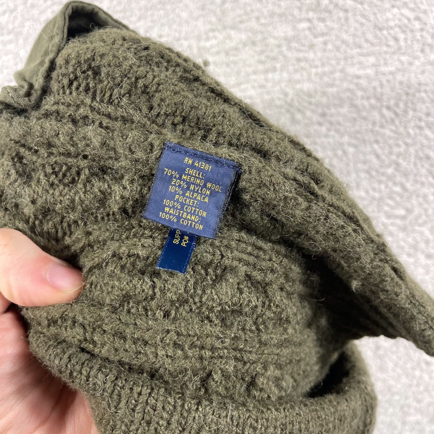 Ralph Lauren Polo Ralph Lauren Skirt Women's Large Green Wool Alpaca Blend Cable Knit Cottage Short Elastic Waist Size 36" / US 14 / IT 50 - 4 Thumbnail