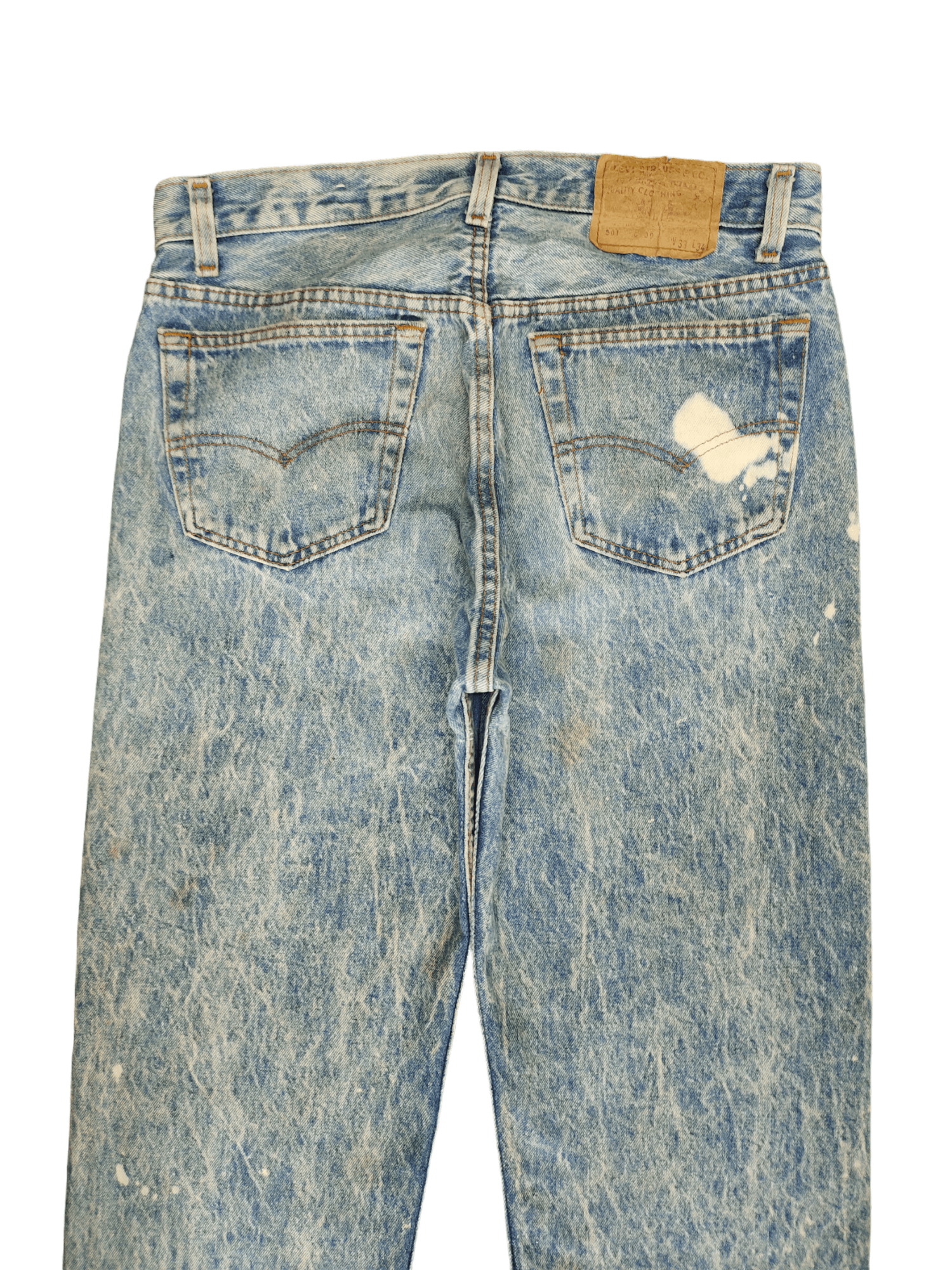 Levi's Size 31x32.5 Vintage 90s Levis 501 Acid Wash Jean Distressed Size US 31 - 10 Thumbnail