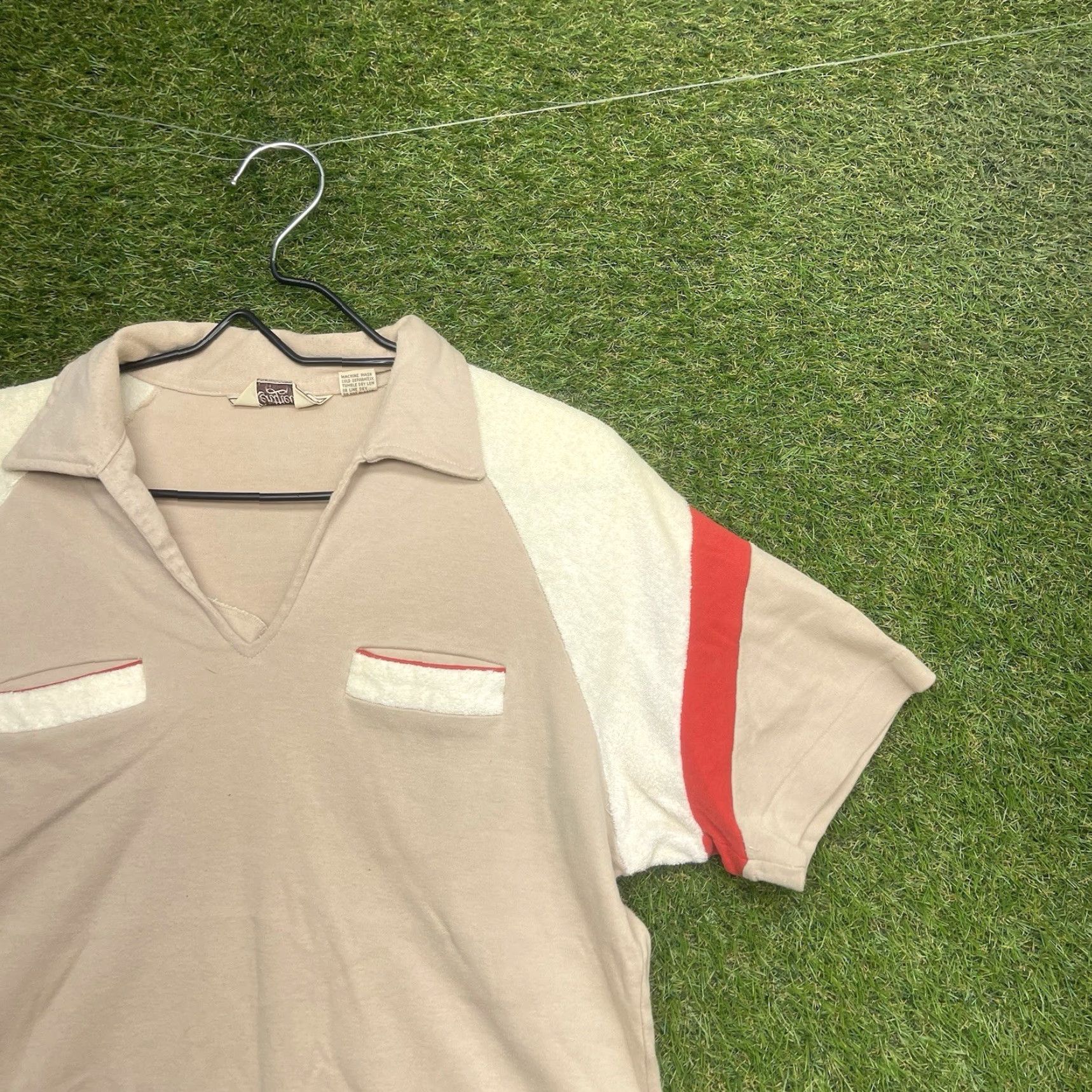 Vintage VINTAGE Kentfield Polo Shirt Mens Medium Beige Casual True V 80s Top Size US M / EU 48-50 / 2 - 4 Thumbnail