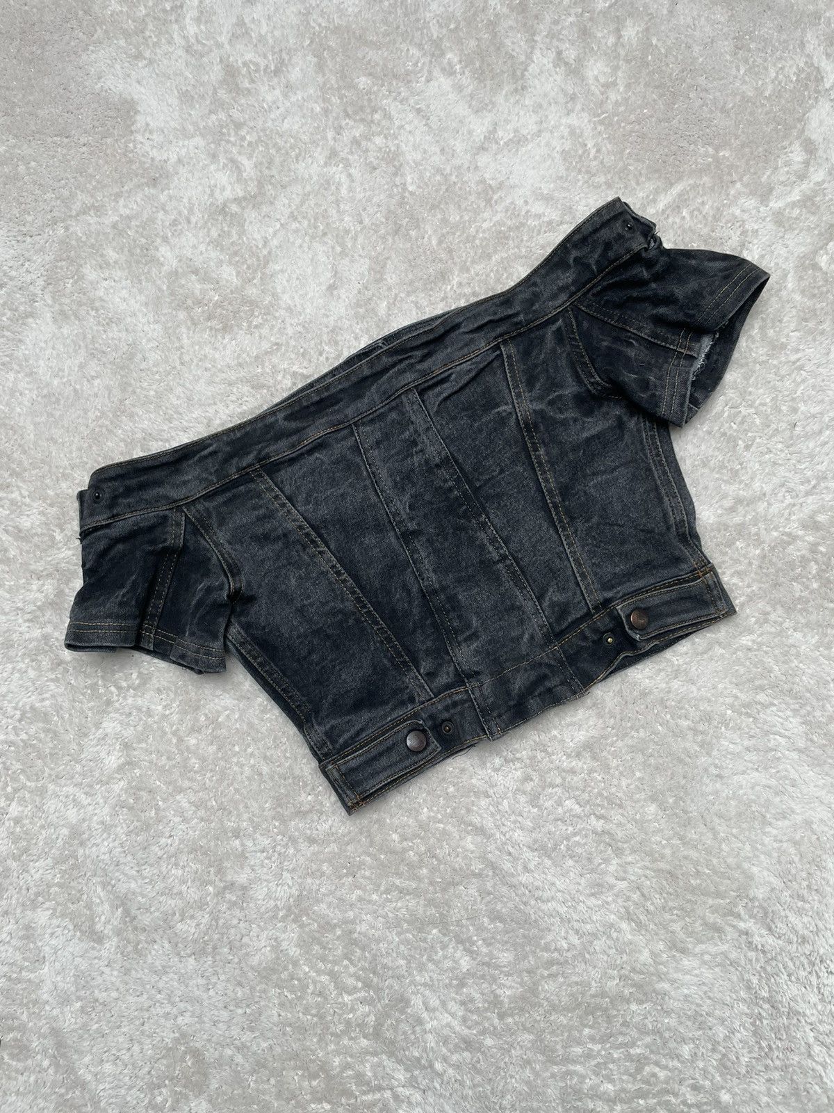 Jean Paul Gaultier 1980s Junior Gaultier denim buttoned top Size S / US 4 / IT 40 - 7 Thumbnail