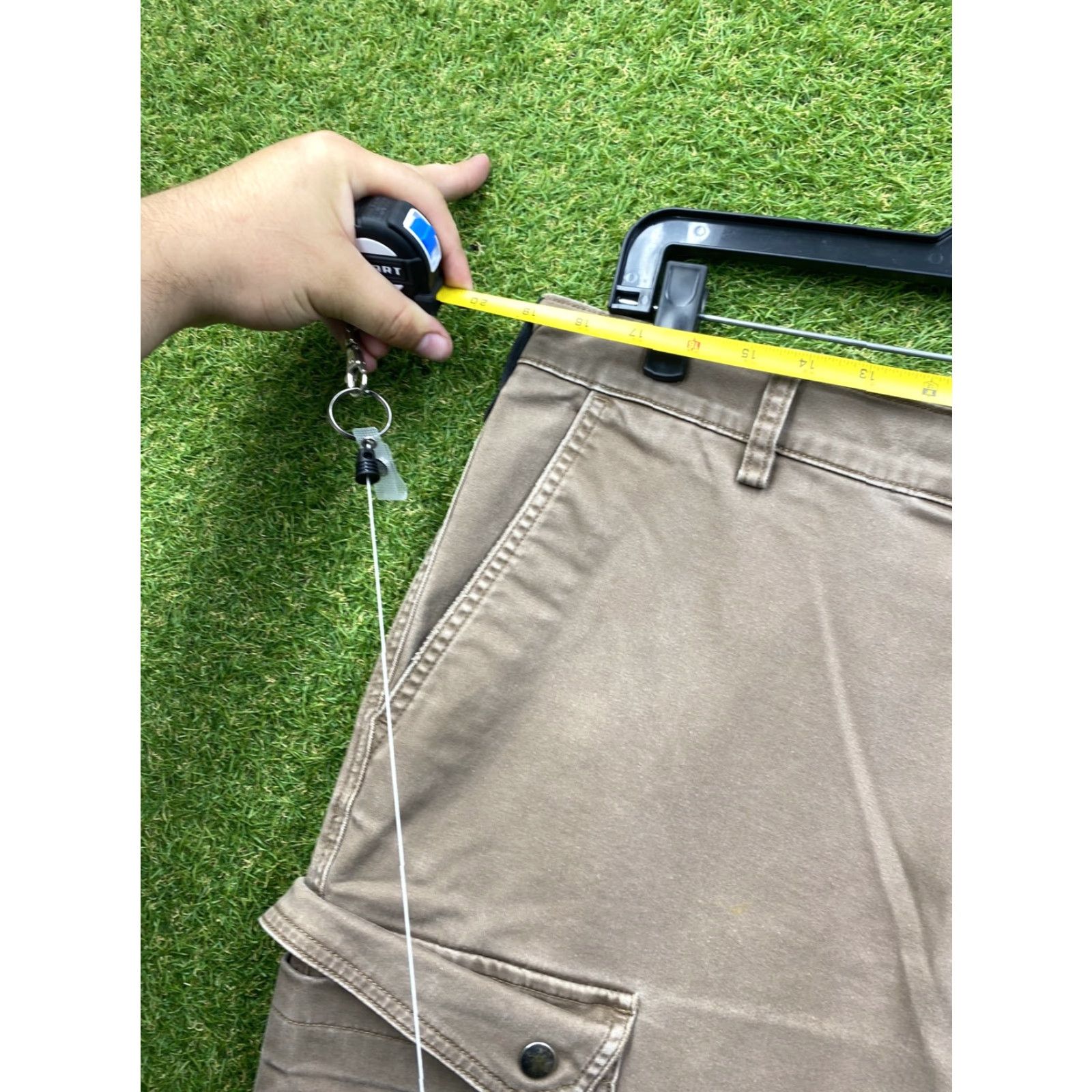 Vintage Duluth Trading 40 Grit Cargo Pants Mens 38x30 Brown Slim Fit Workwear Utility Size US 38 / EU 54 - 2 Thumbnail