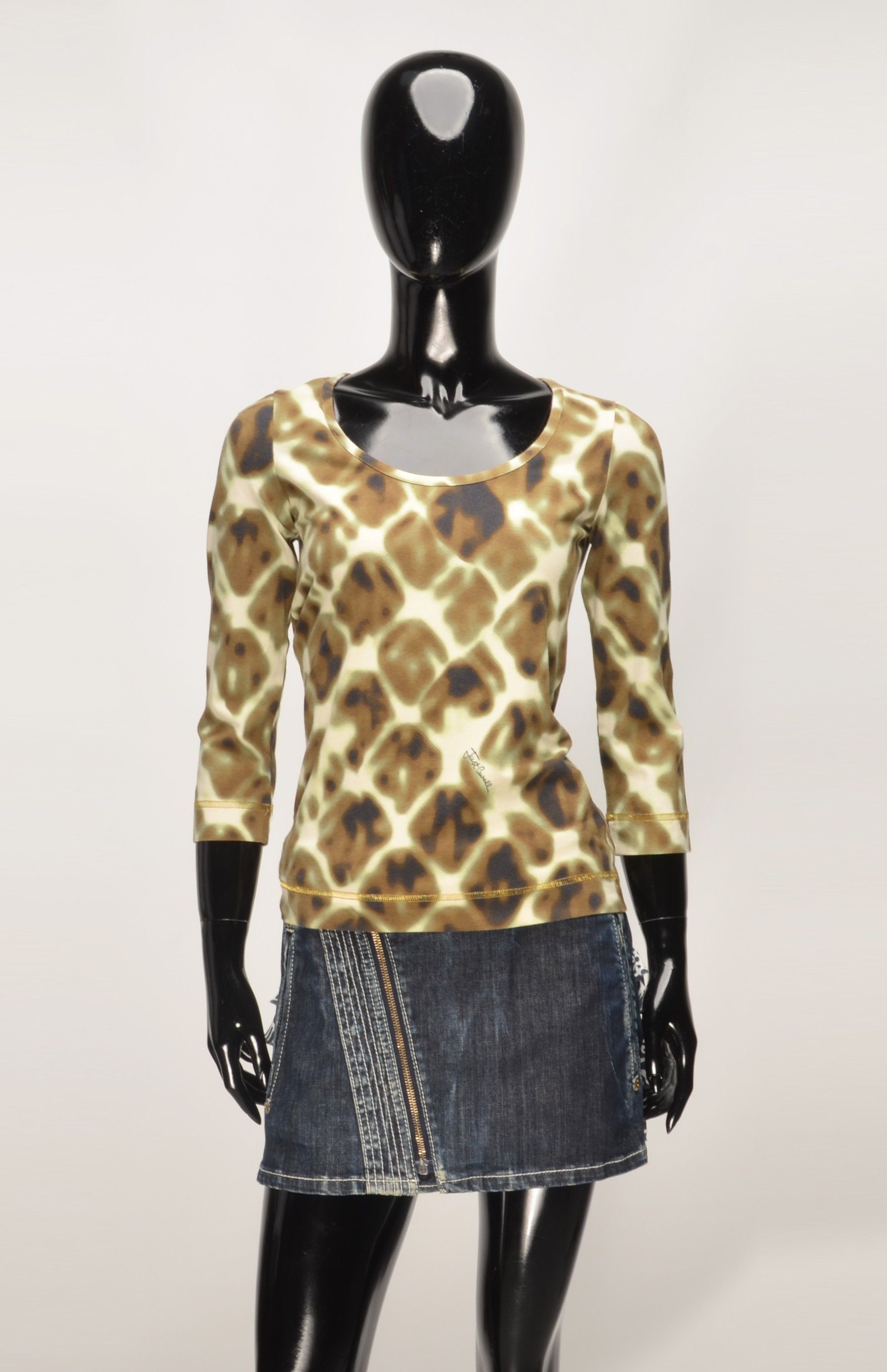 Just Cavalli Vintage Just Cavalli Y2K Animal Print Stretch 3/4 Sleeve Top Size S / US 4 / IT 40 - 1 Thumbnail