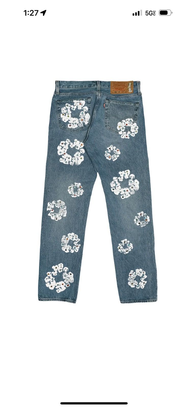 DENIM TEARS Denim Tears x Levi's 501 Cotton Rhinestone Wreath jeans Size US 30 / EU 46 - 2 Thumbnail