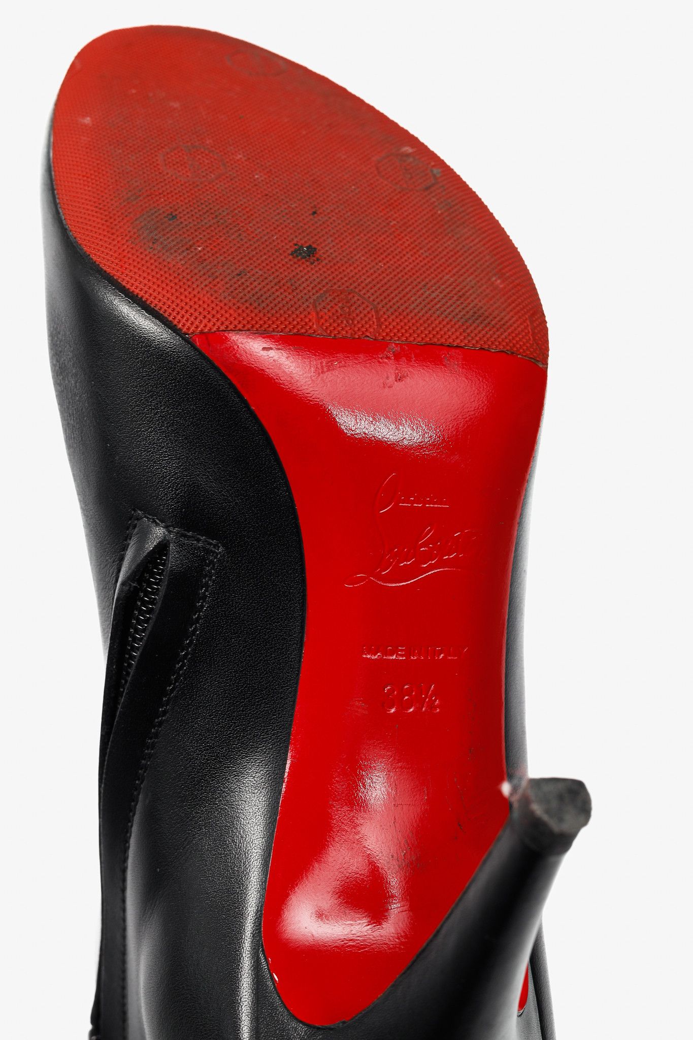 Christian Louboutin Christian Louboutin Belle Black Leather Ankle Boots Size US 8 / IT 38 - 5 Thumbnail