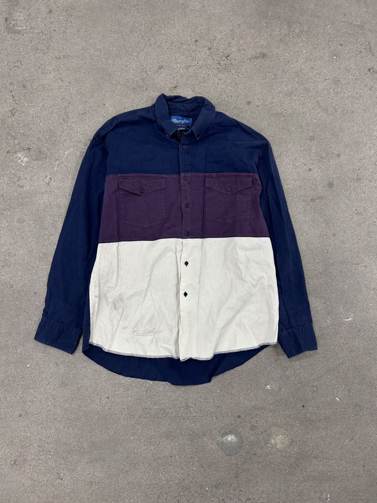 Vintage × Wrangler Vintage wrangler brush popper button shirt Size US L / EU 52-54 / 3 - 1 Thumbnail