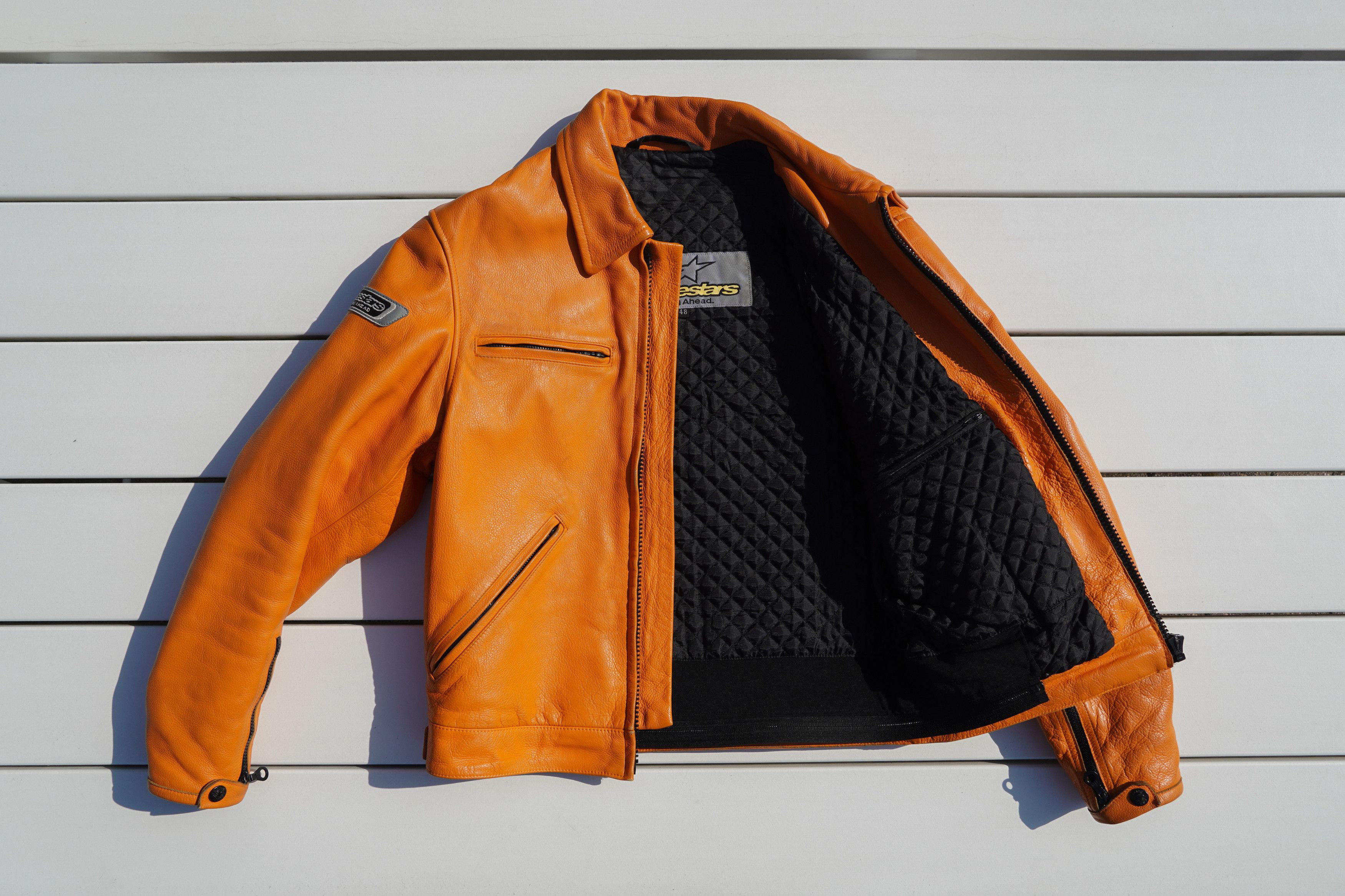Vintage Alpinestars Orange Racing Jacket Size US M / EU 48-50 / 2 - 6 Thumbnail