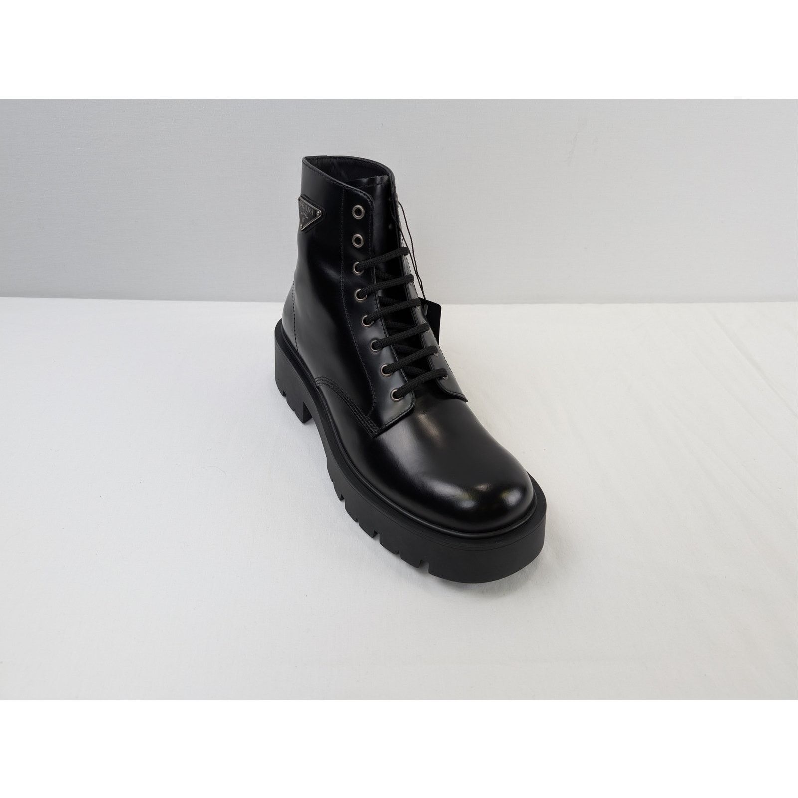 Prada o1rshd1 Monolith brushed leather and Re-Nylon boots in Black Size US 11.5 / EU 44-45 - 3 Thumbnail
