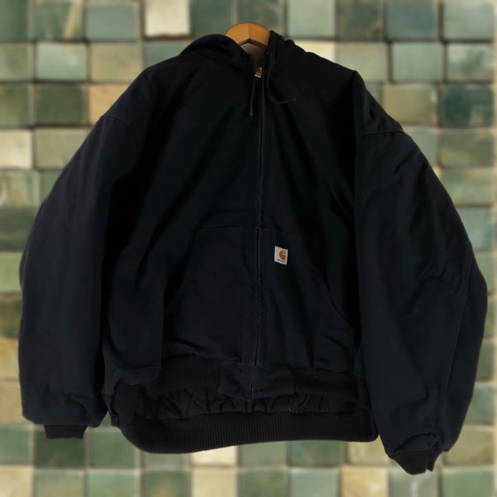 Carhartt VINTAGE Carhartt Jacket 90s Active Black J140 Made USA Mens 5XL Bomber Jacket Size US XXL / EU 58 / 5 - 1 Thumbnail