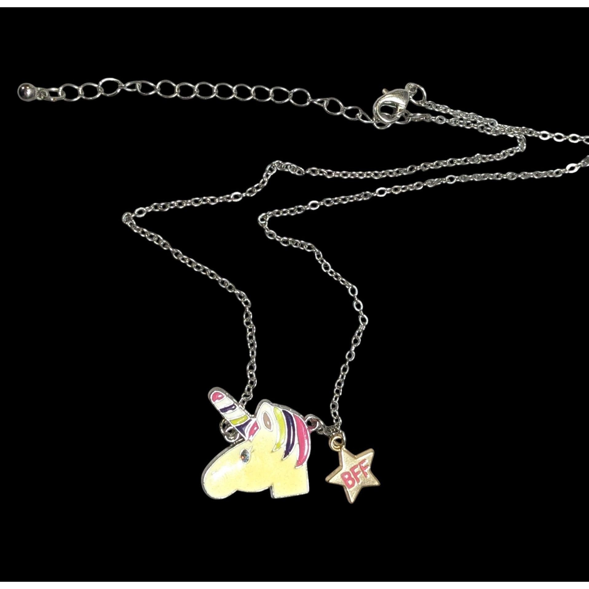 Other Glitter Unicorn BFF Pendant Necklace With Star Charm Size ONE SIZE - 1 Thumbnail