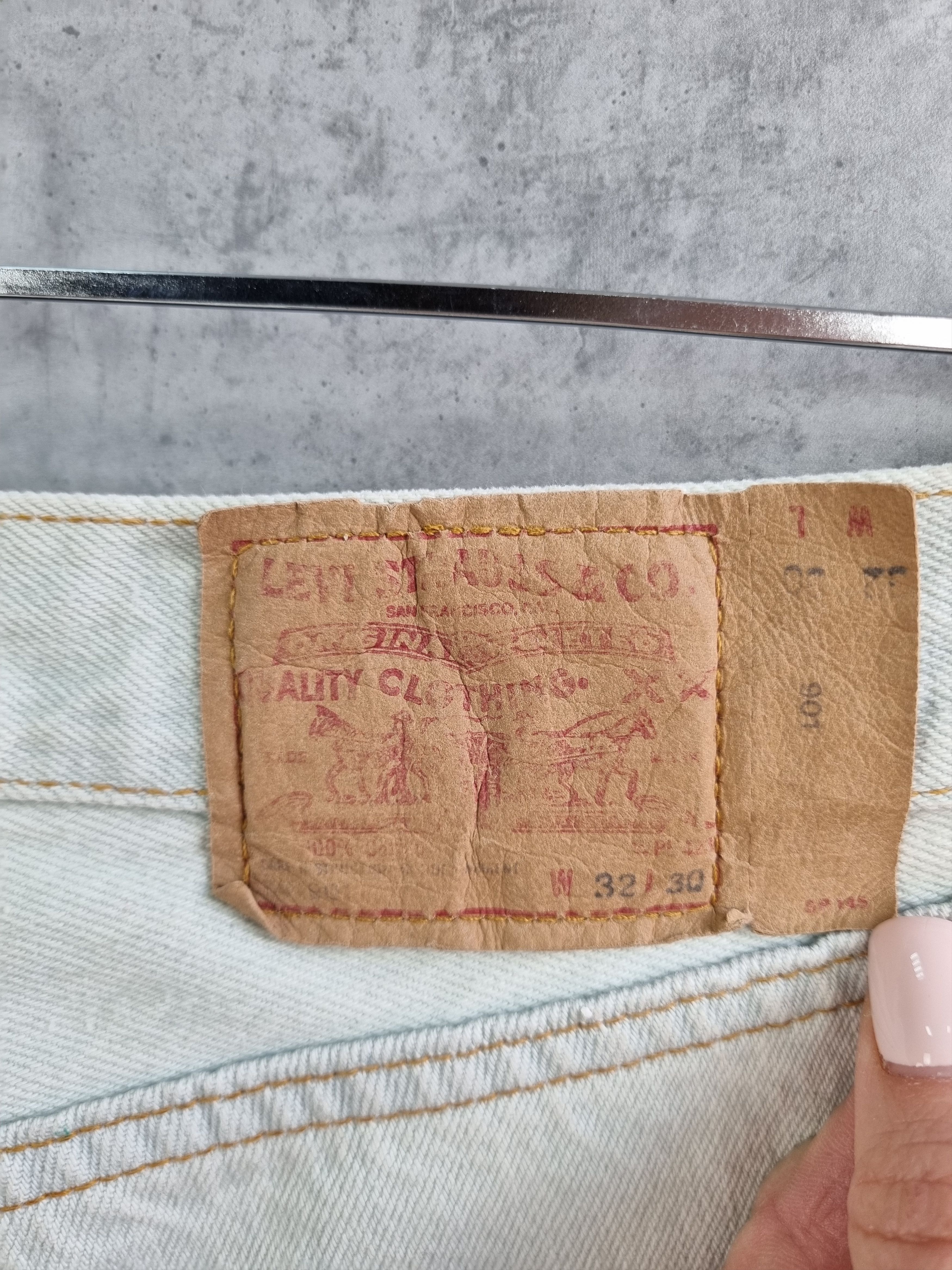 Levi's × Levi's Vintage Clothing 90s Levis France Made Cool Faded Unique Denim Jeans Size US 31 - 18 Thumbnail