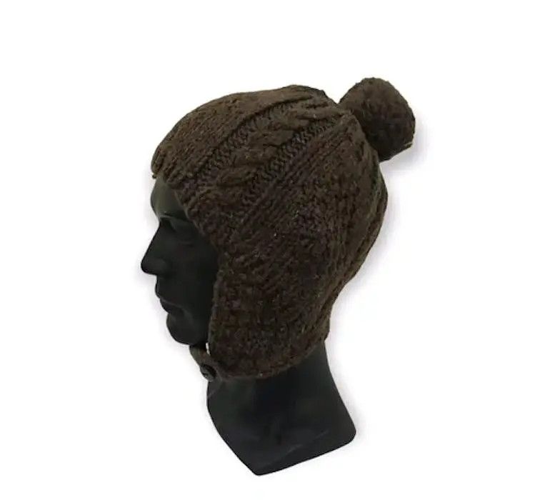 Japanese Brand × Vintage Japanese Brand Knit Earflap Beanie Hat Size ONE SIZE - 1 Thumbnail