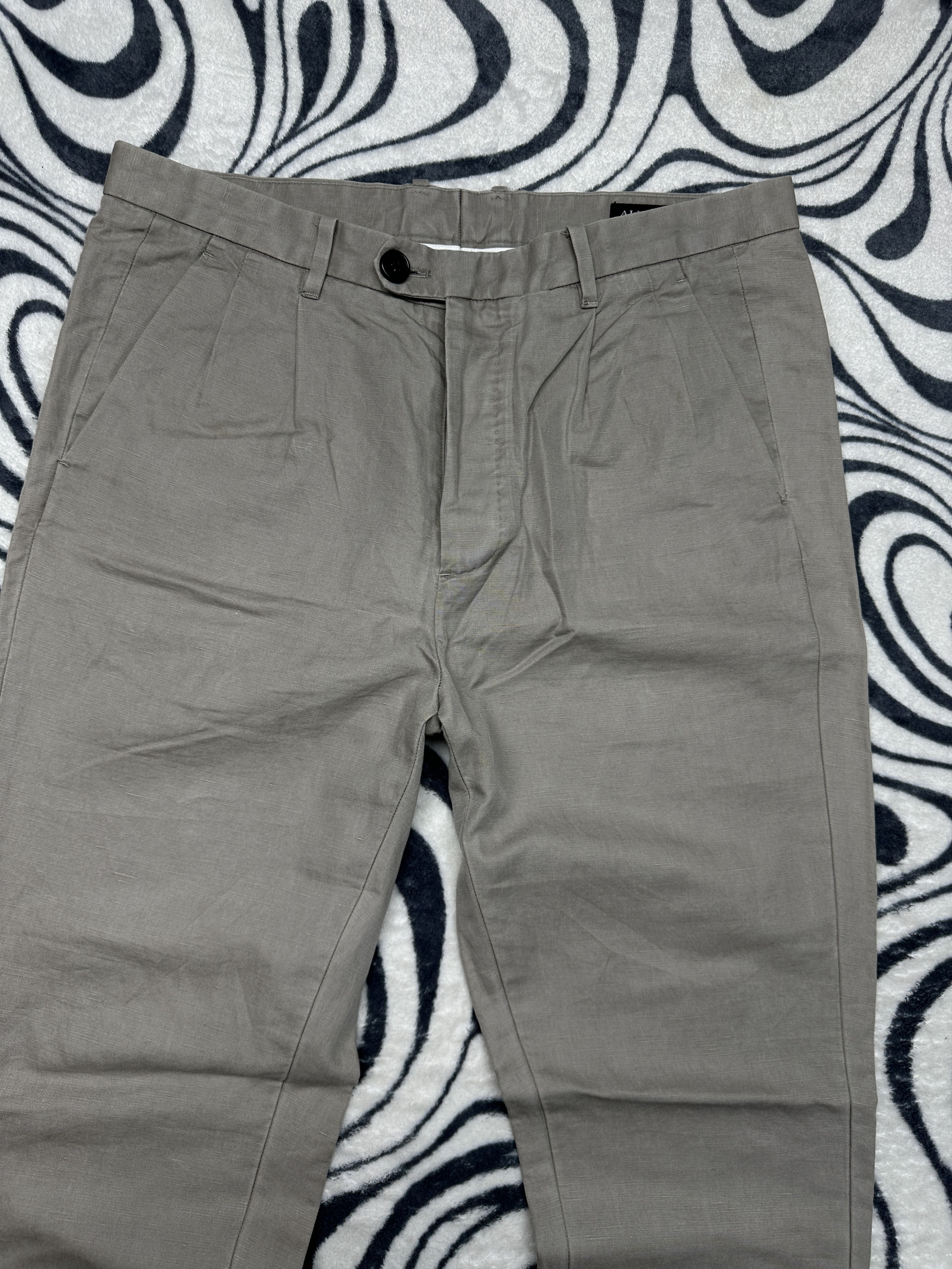 Allsaints AllSaints Drayson Mens LINEN Chino Pants Trouser Size US 30 / EU 46 - 2 Thumbnail