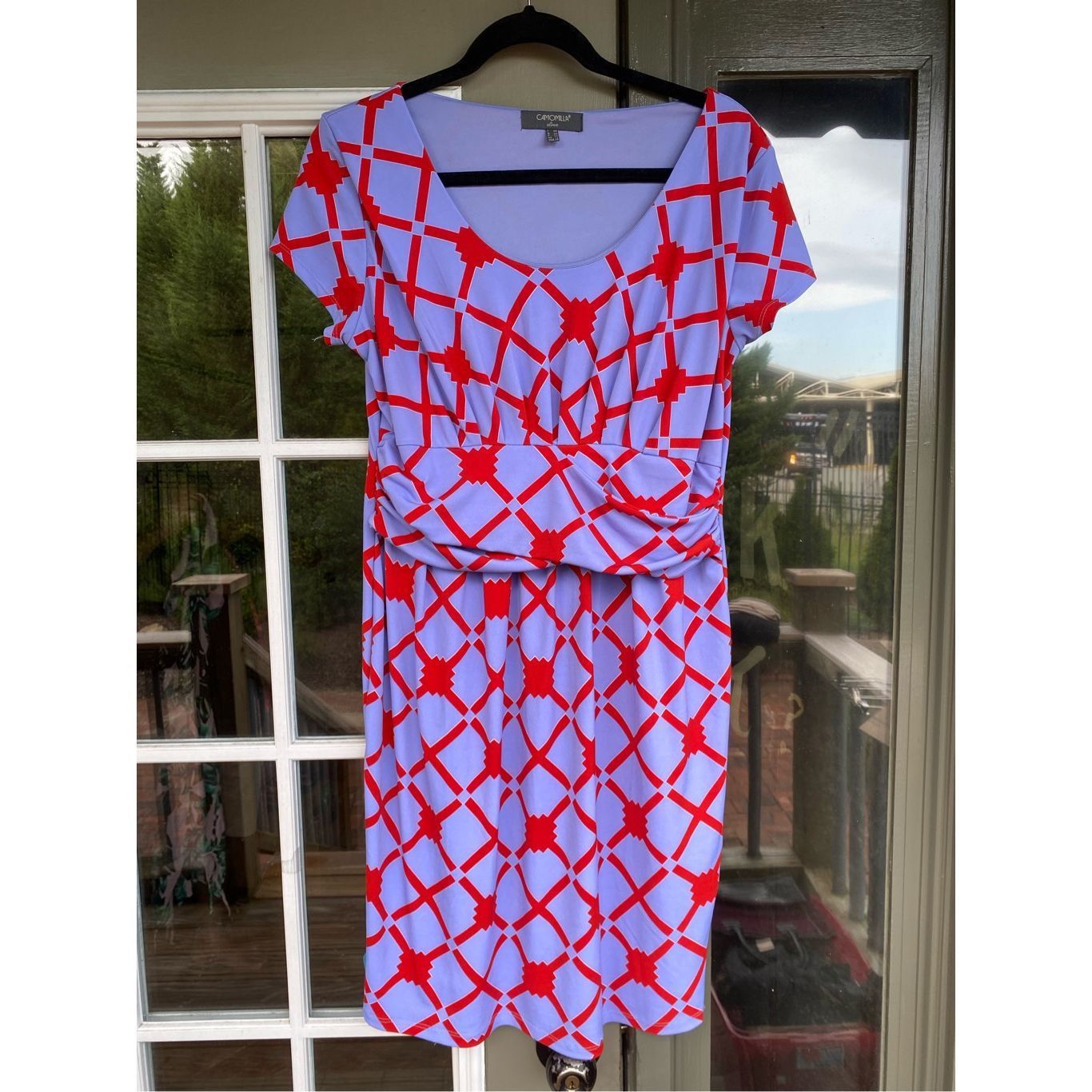 CAMILLA Camomilla Love Purple Red Geometric Italian Dress, Size 16, Size XXL / US 16-18 / IT 52-54 - 1 Thumbnail