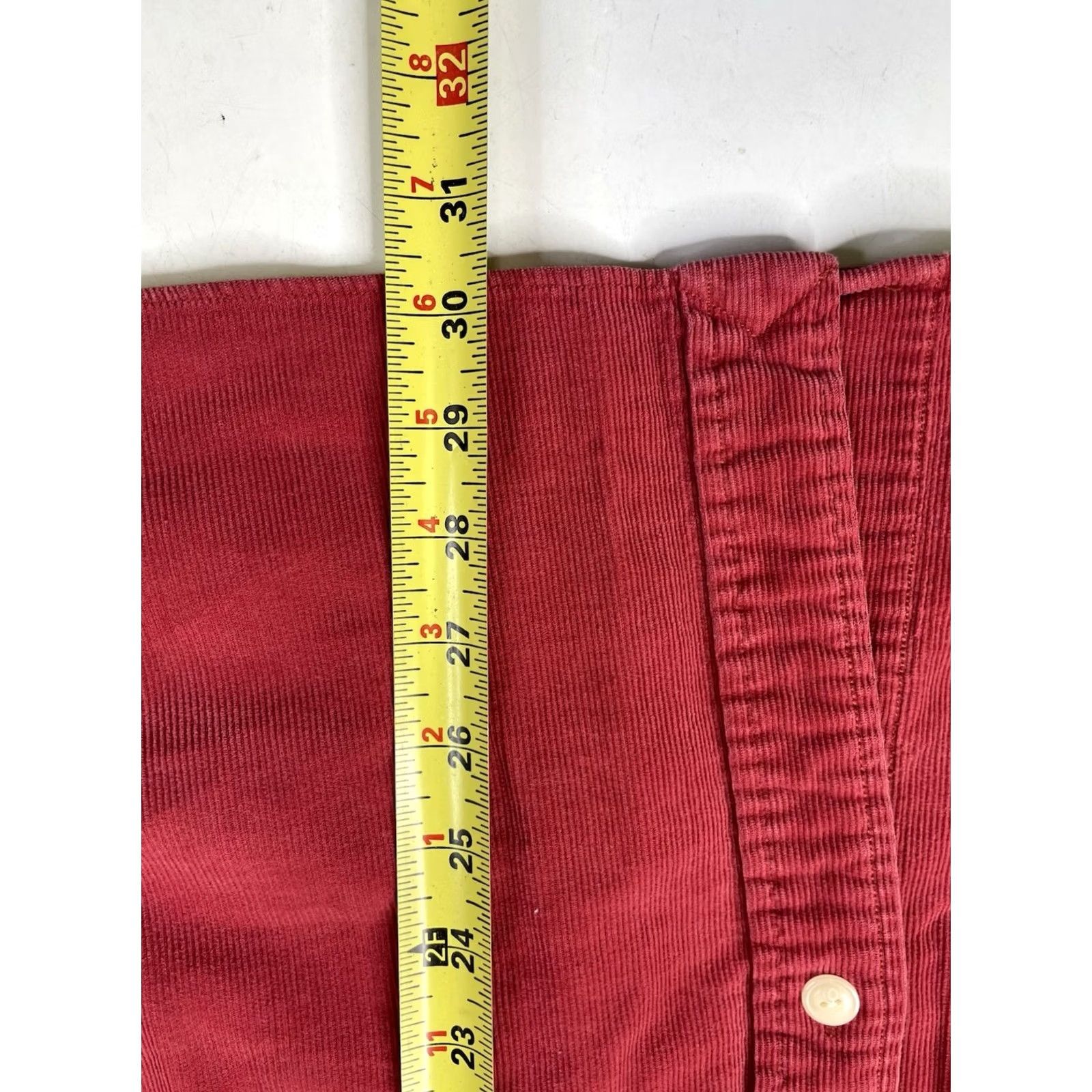 Polo Ralph Lauren VINTAGE Polo Ralph Lauren Shirt Mens XL Red Farrell Corduroy Heavyweight Button Size US XL / EU 56 / 4 - 4 Thumbnail