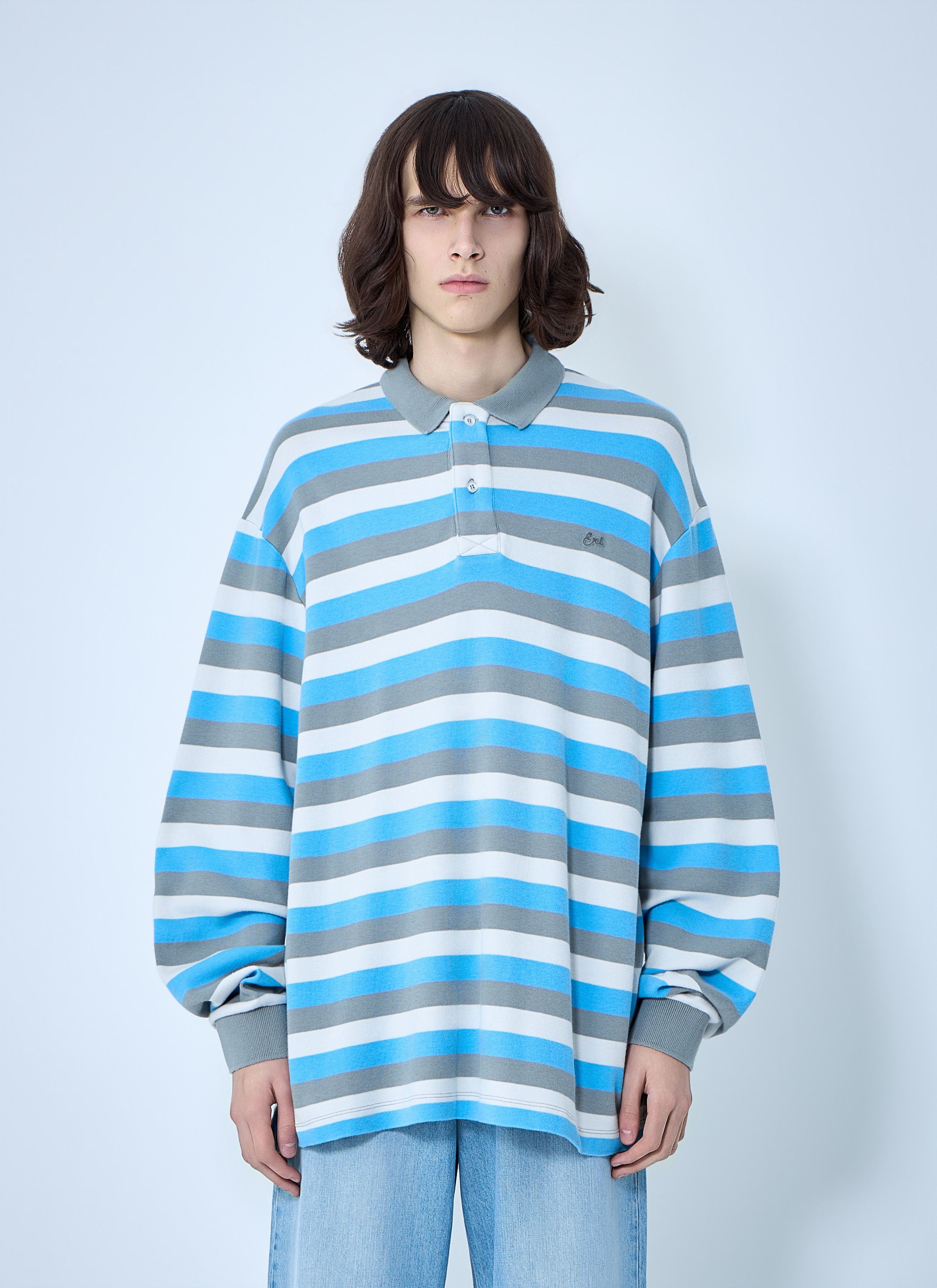 ERL Striped Polo Shirt Size US L / EU 52-54 / 3 - 1 Thumbnail
