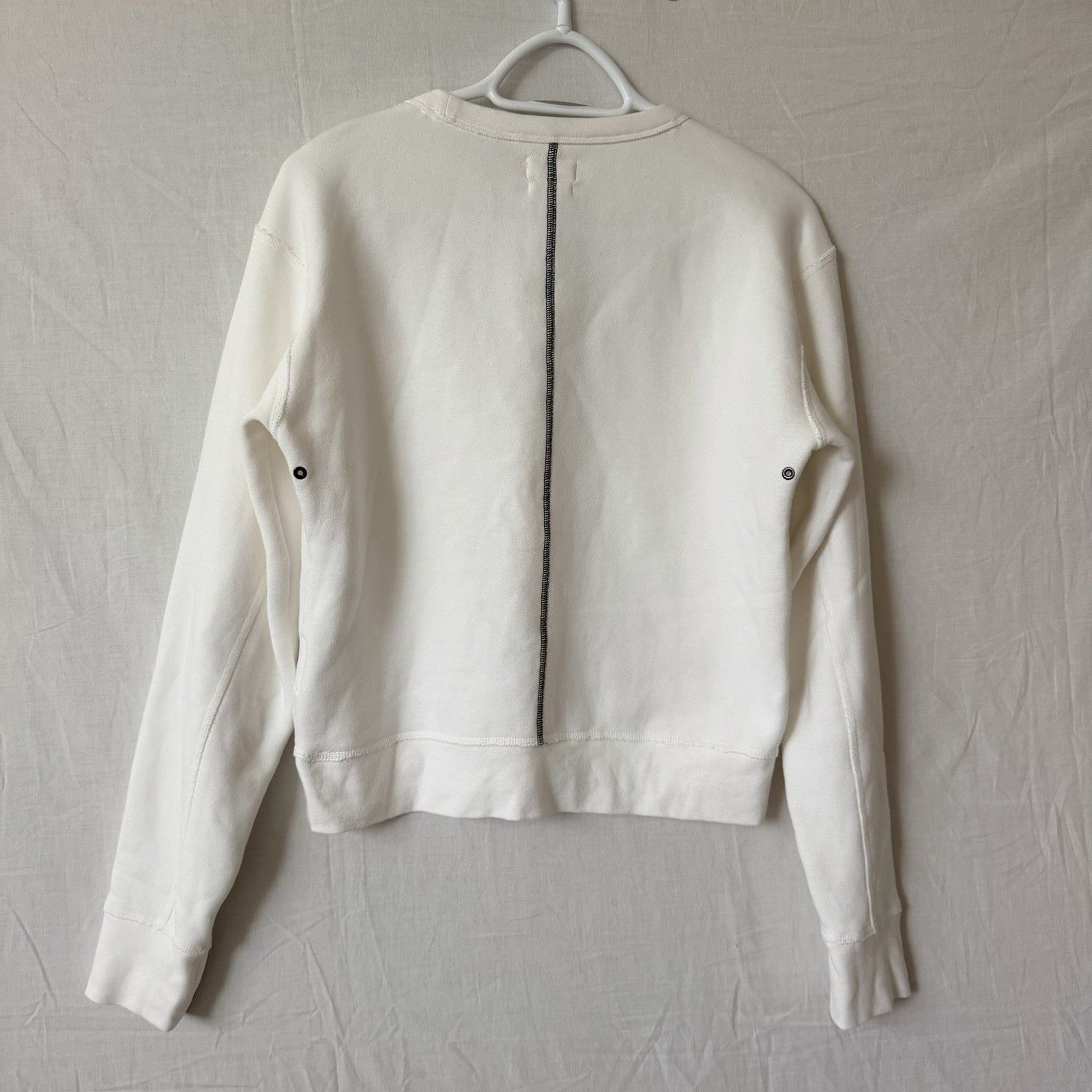 Rag & Bone Rag & Bone Sweatshirt Womens M White Fleece Lined Crewneck Size M / US 6-8 / IT 42-44 - 5 Thumbnail