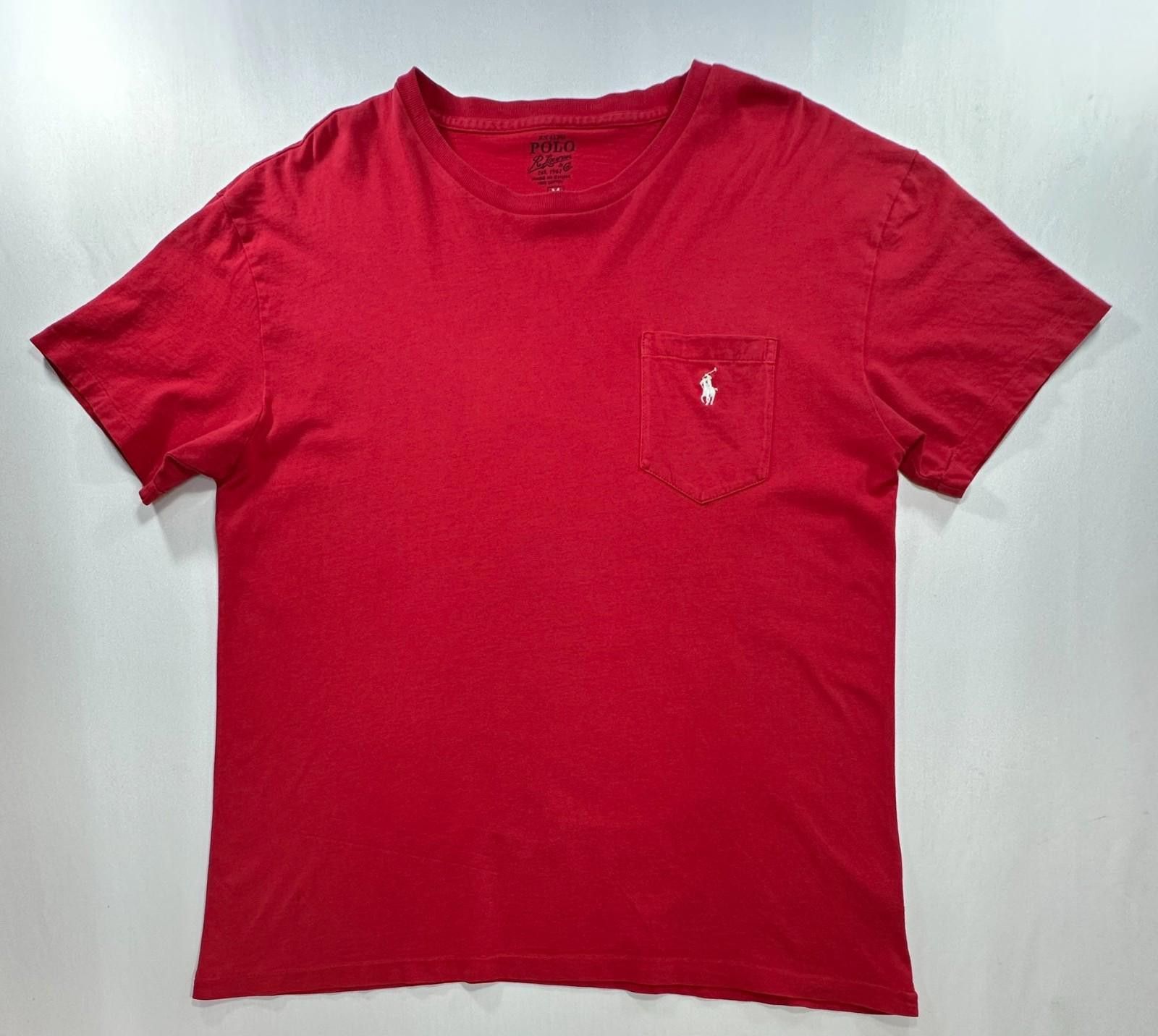 Polo Ralph Lauren Polo Ralph Lauren 100% Cotton Pocketed T-Shirt Red Mens M Size US M / EU 48-50 / 2 - 1 Thumbnail