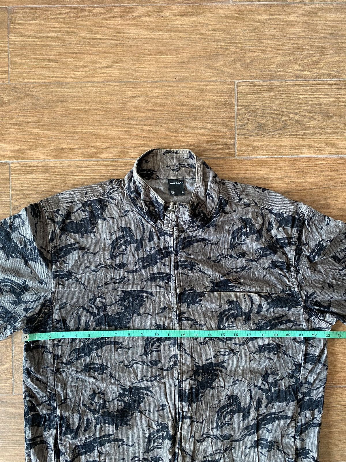 If Six Was Nine Y2k IMPALA CORDUROY ZIPPER LONG SHIRT Size US L / EU 52-54 / 3 - 16 Thumbnail