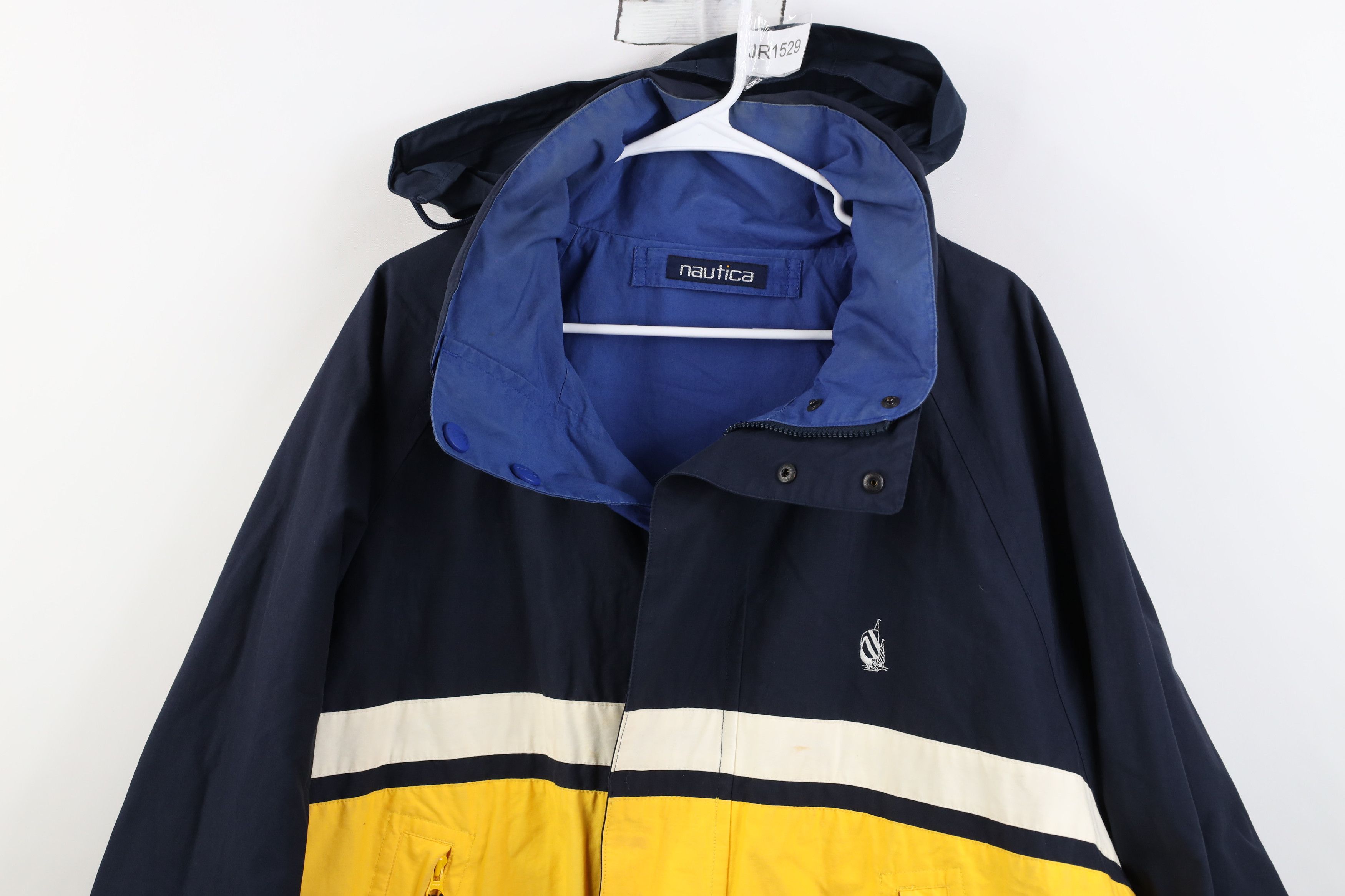 Nautica Vintage 90s Nautica Reversible Hooded Sailing Bomber Jacket Size US XL / EU 56 / 4 - 2 Thumbnail