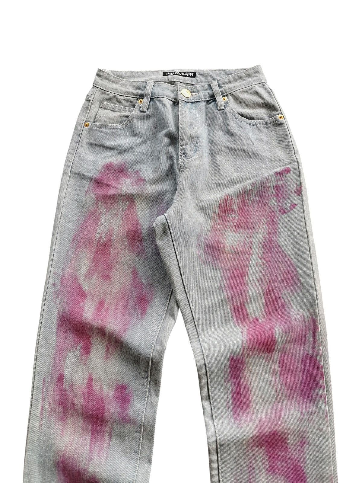Japanese Brand Fig Viper Art Distressed Jeans Size 26" / US 2 / IT 38 - 5 Thumbnail