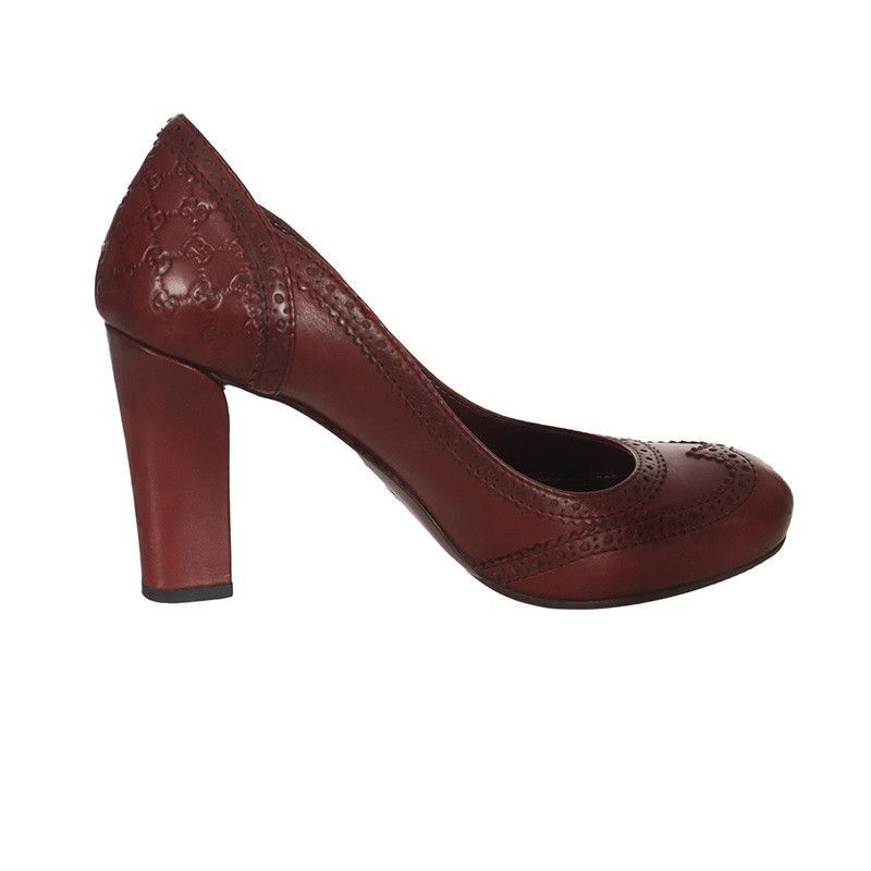 Gucci Gucci Floral Embellished Red Leather High Heels Size US 5.5 / EU 38 - 1 Thumbnail