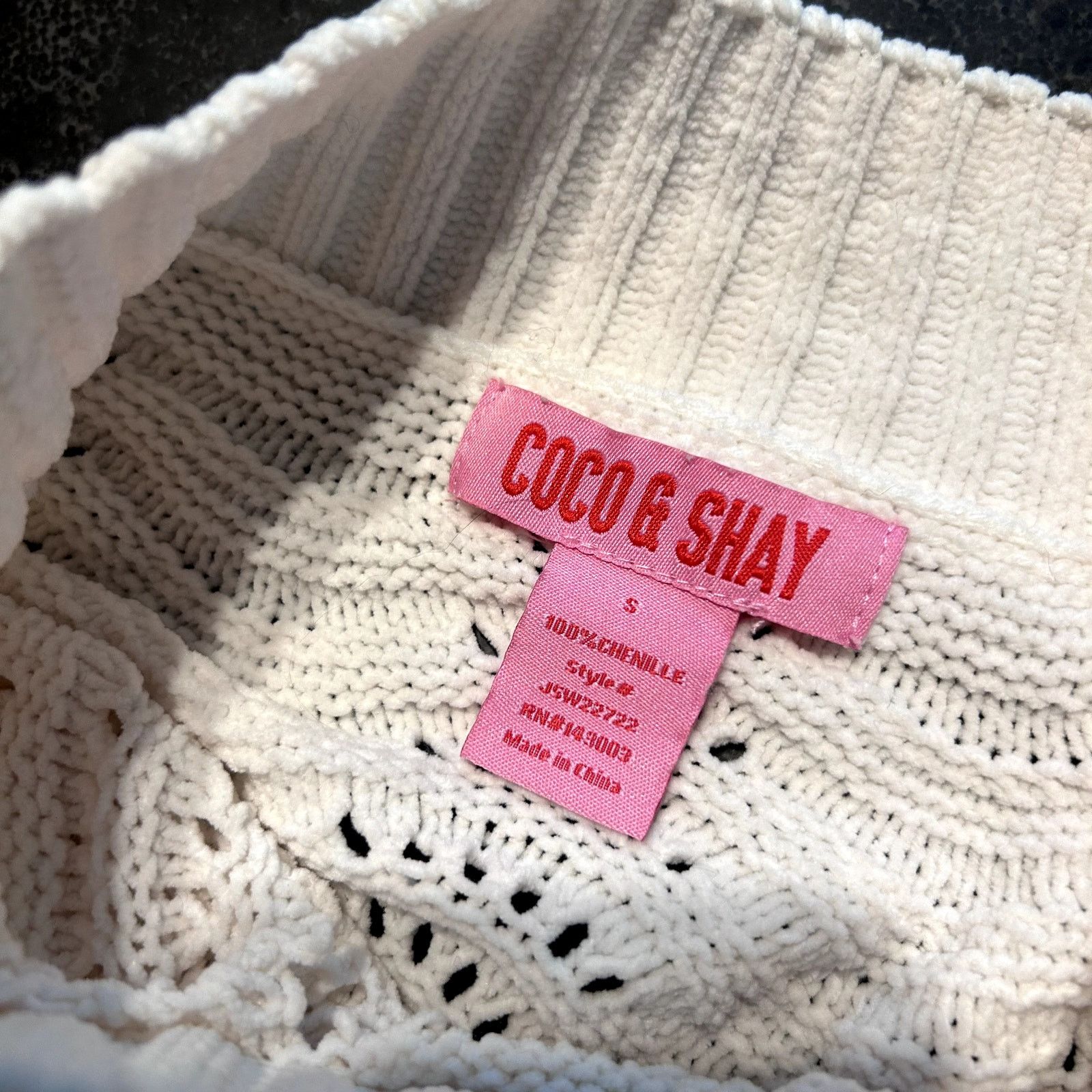 PRINCESS POLLY Cropped Knit Cream Sweater Mock Neck Coco & Shay Size Small Size S / US 4 / IT 40 - 5 Thumbnail