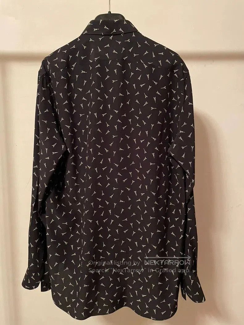Saint Laurent Paris Saint Laurent Silk Eiffel Tower Shirt. Size US XXS / EU 40 - 2 Thumbnail