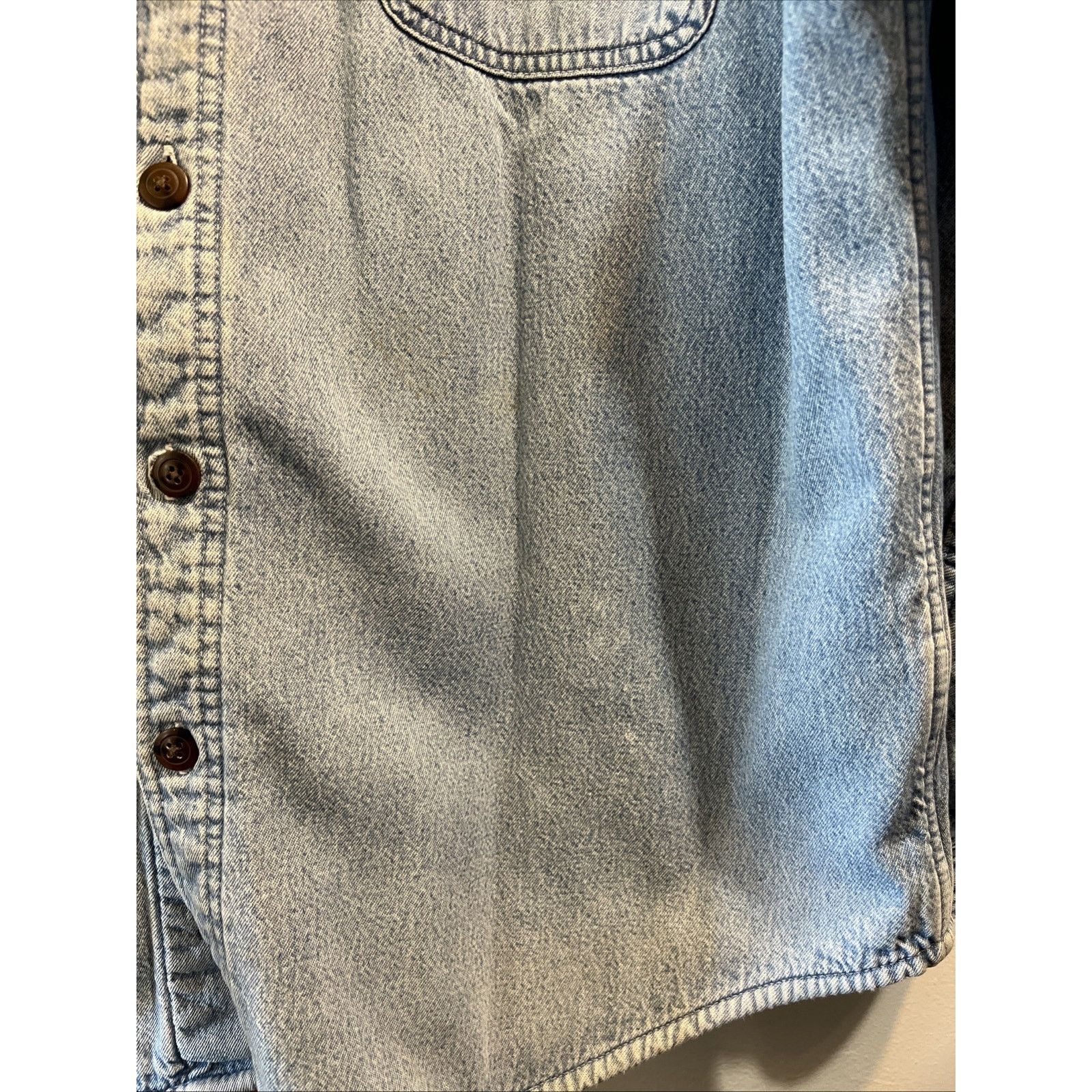 Puritan Puritan Men's L 42/44 Blue Cotton Denim Fleece Lined Shacket Size US L / EU 52-54 / 3 - 9 Thumbnail