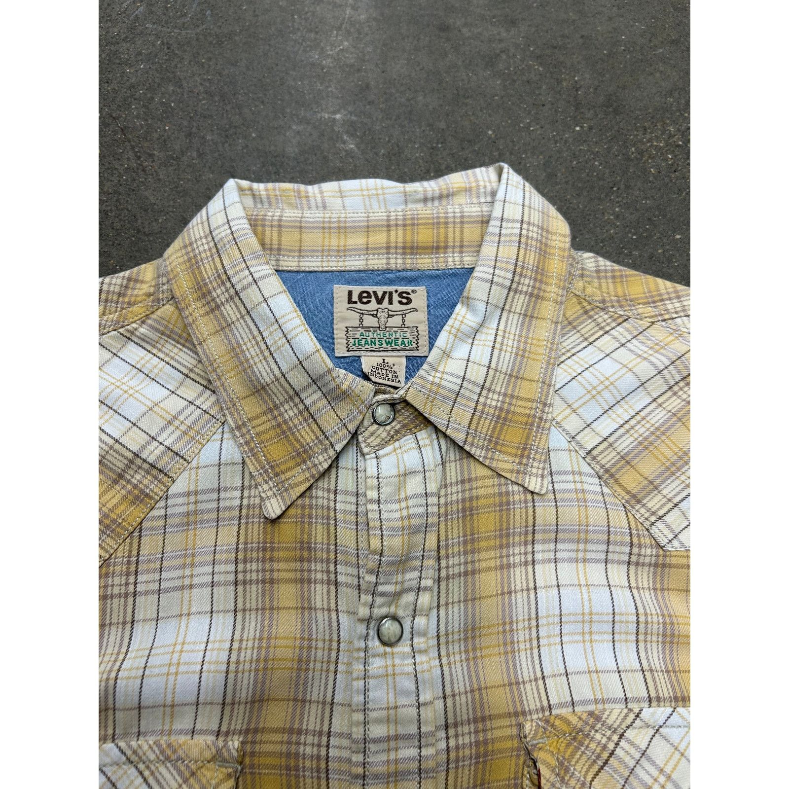 Levi's Vintage Western Levi's Button Snap Shirt Size US L / EU 52-54 / 3 - 3 Thumbnail