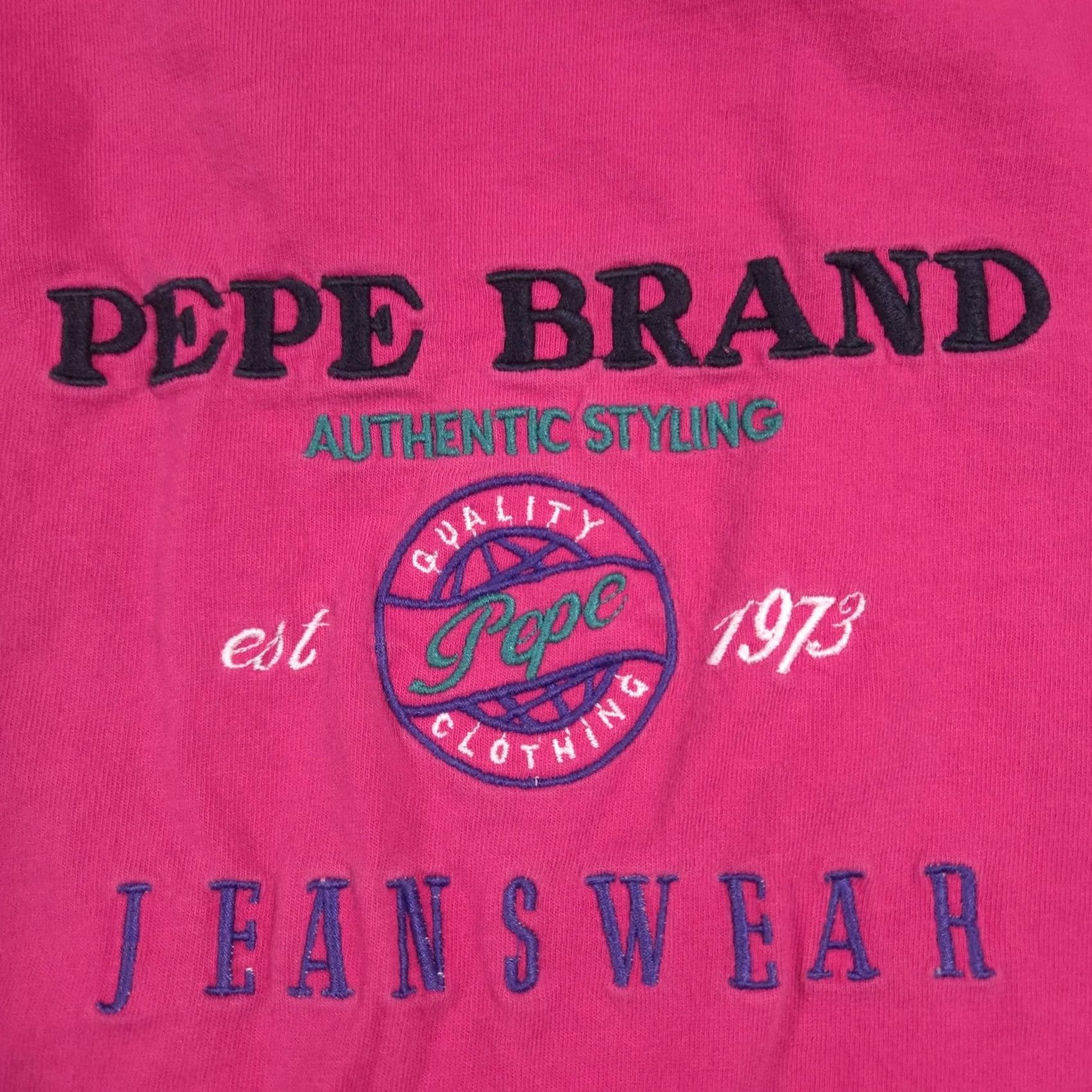 J Brand VINTAGE Pepe Brand Shirt Mens XL Pink Graphic Logo Tee Made USA 90s Jeanswear Size US XL / EU 56 / 4 - 4 Thumbnail