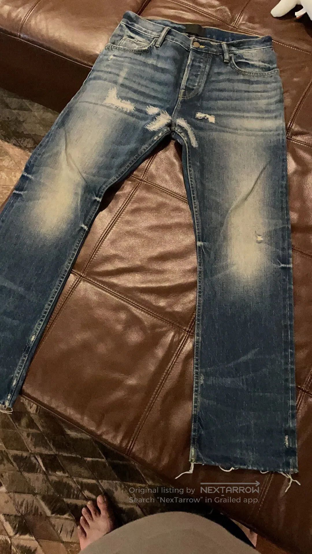 Fear of God fear of god distressed wash denim pants. Size US 34 / EU 50 - 1 Thumbnail