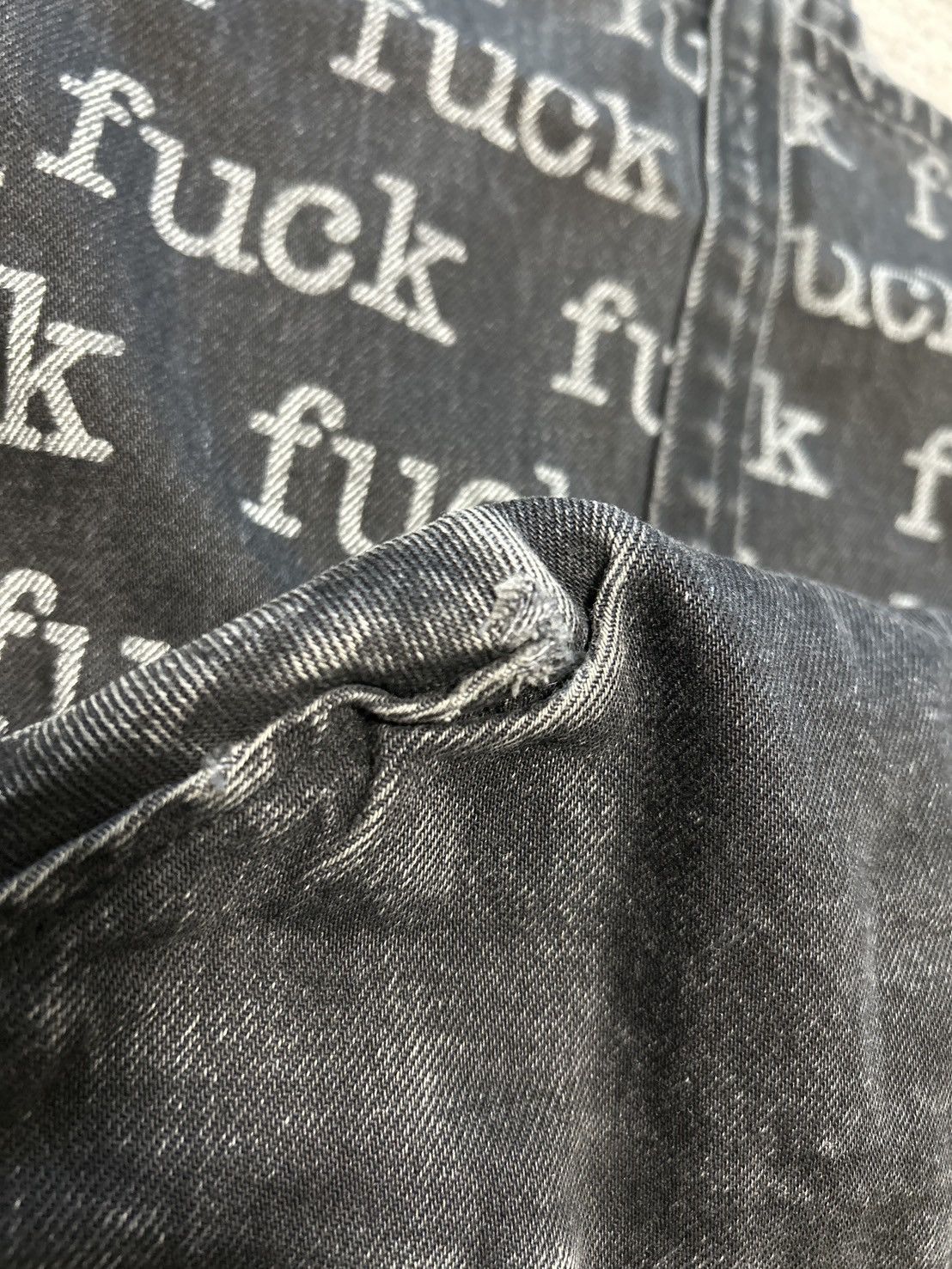 Supreme Supreme SS13 Fuck Tote Denim Bag Black Size ONE SIZE - 11 Thumbnail