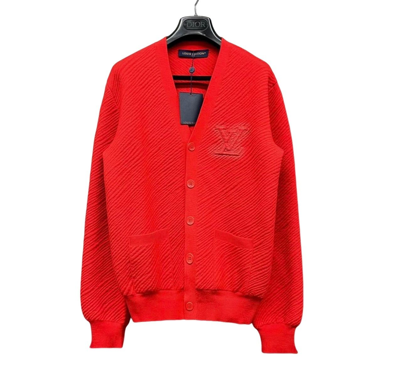 Louis Vuitton Louis Vuitton Embossed LV Logo Cardigan Size M Size US M / EU 48-50 / 2 - 1 Thumbnail