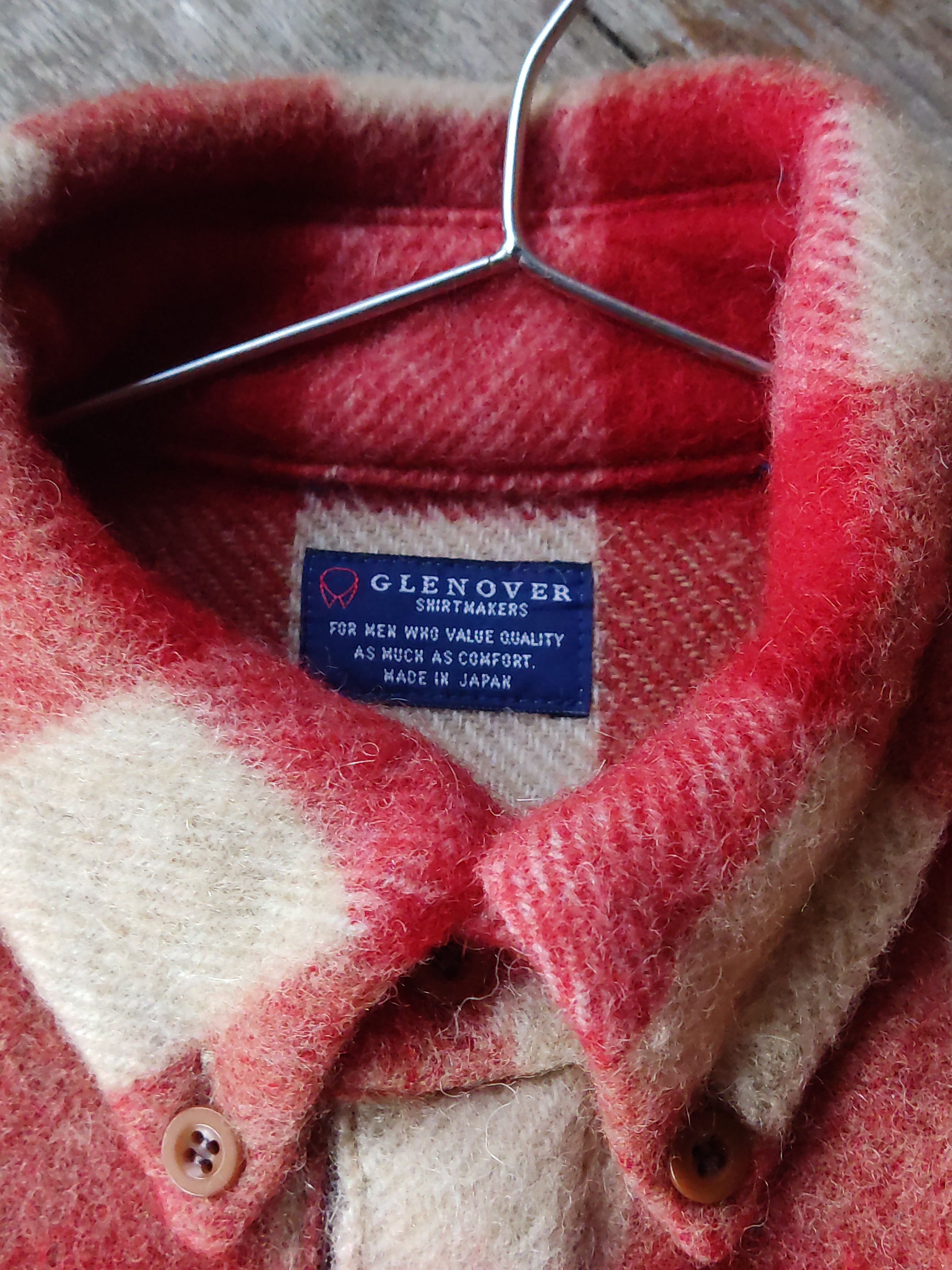Japanese Brand Glenover Shirtmaker Work Wool Shirts Half Valcro Size US M / EU 48-50 / 2 - 6 Thumbnail