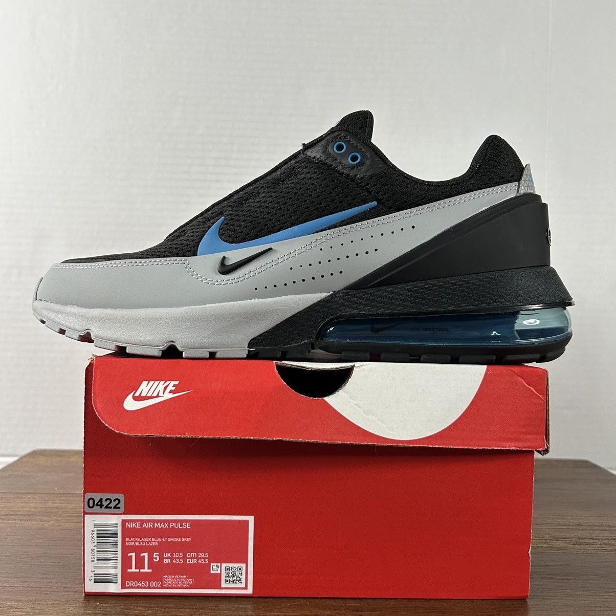 Nike Nike Air Max Pulse Black Grey Laser Blue Size M11.5/W13 Size US 11.5 / EU 44-45 - 2 Thumbnail